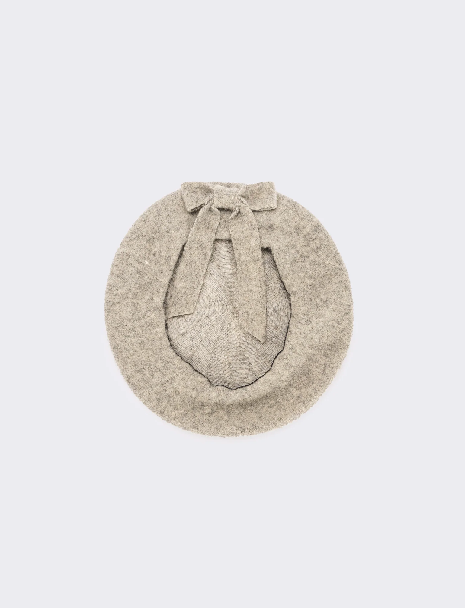 Cappello basco con fiocco bambina - Grigio melange - Image 2
