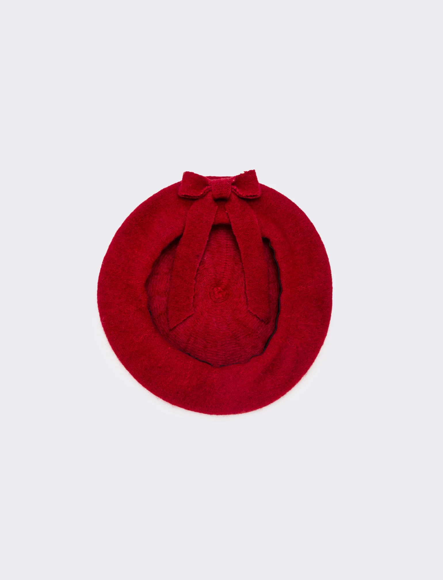 Cappello basco con fiocco bambina - Rosso - Image 2