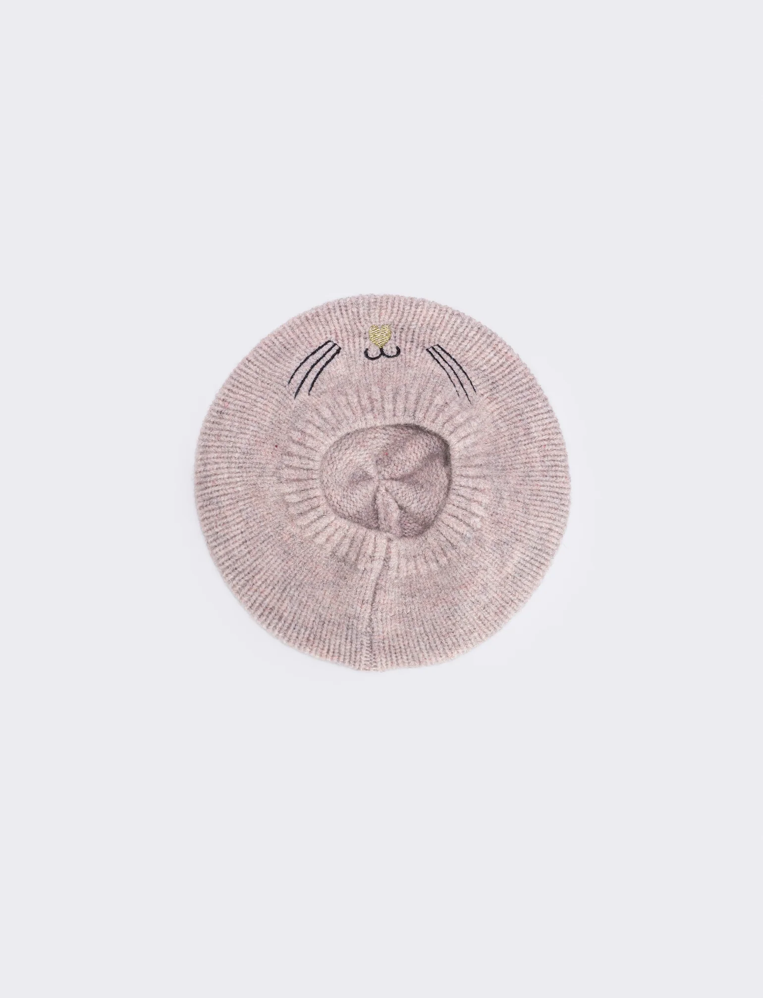 Cappello basco gattina con orecchie - Beige