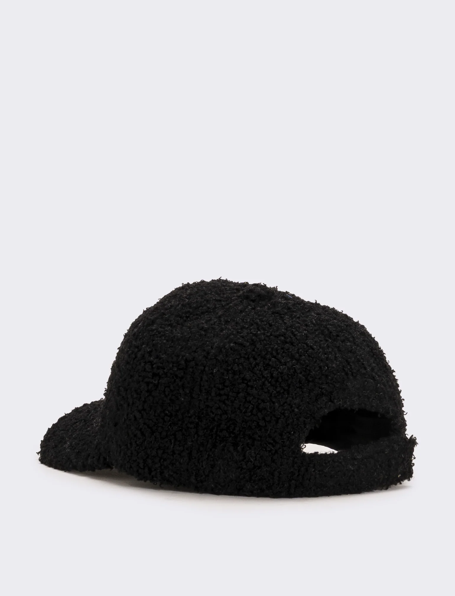 Cappello baseball bambina in pelliccia agnello - Nero - Image 2