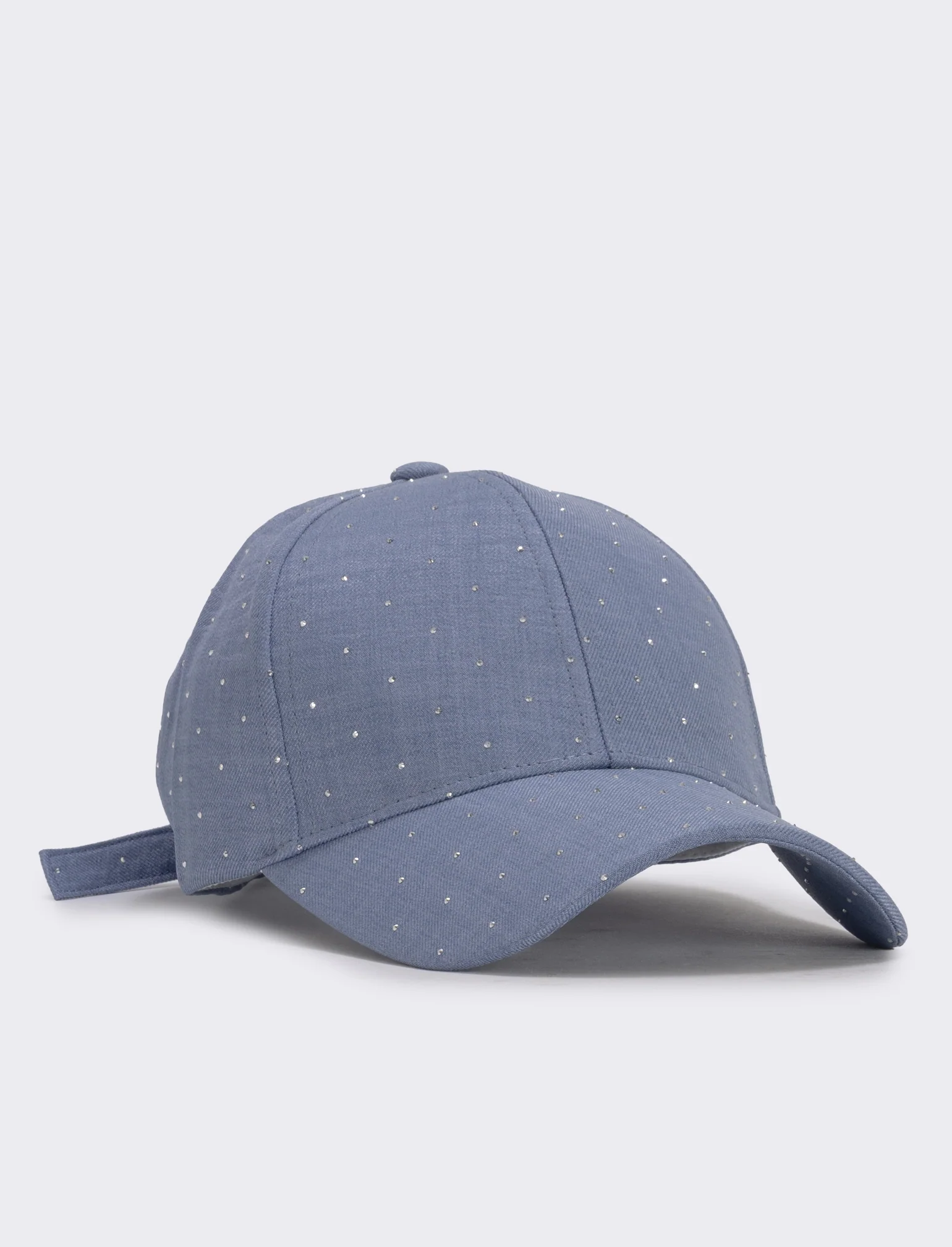 Cappello baseball con strass - Denim