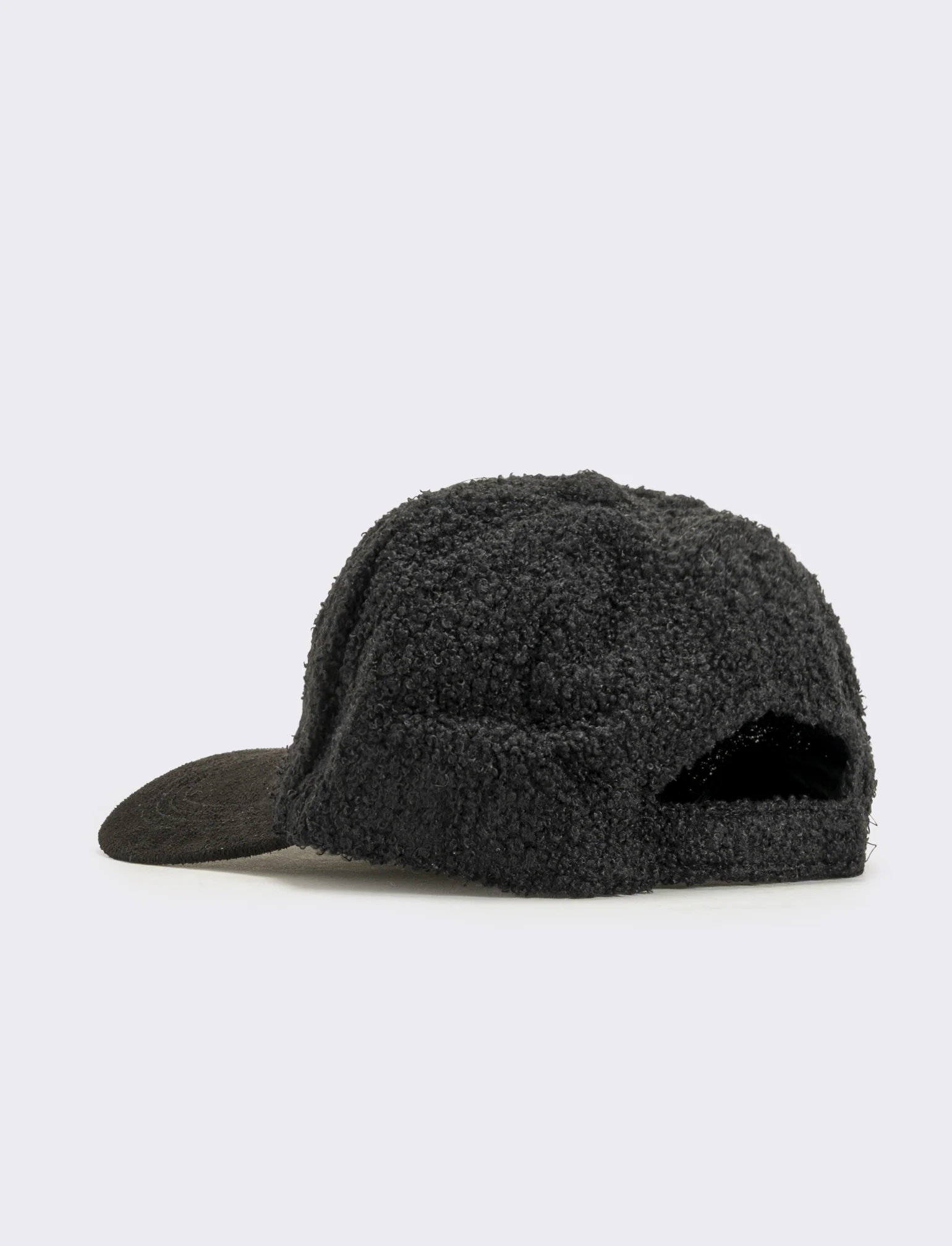 Cappello baseball effetto teddy visiera dainetto - Nero - Image 2