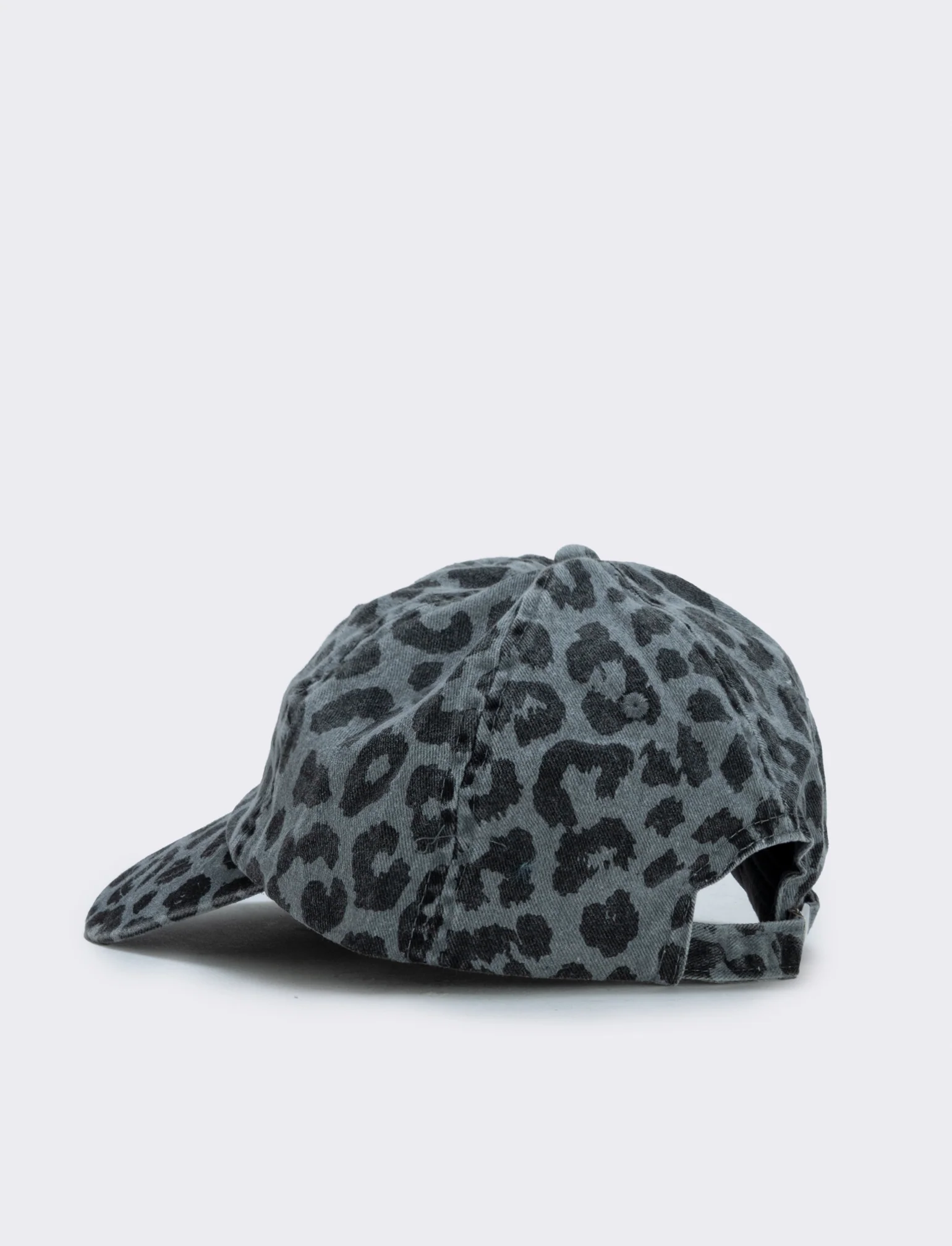 Cappello baseball leopardato delavè - Grigio - Image 2