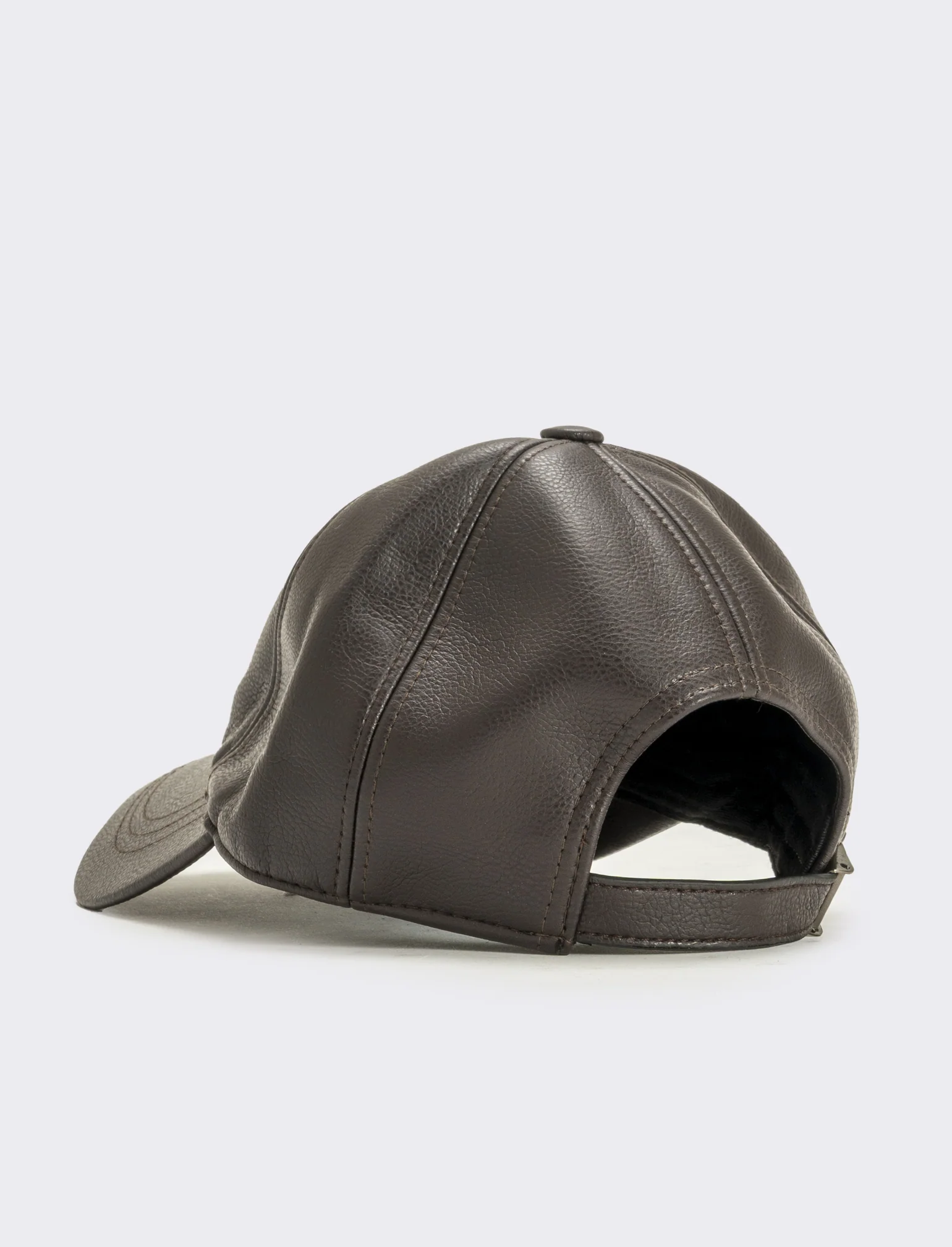 Cappello baseball liscio in pvc uomo - Marrone - Image 2