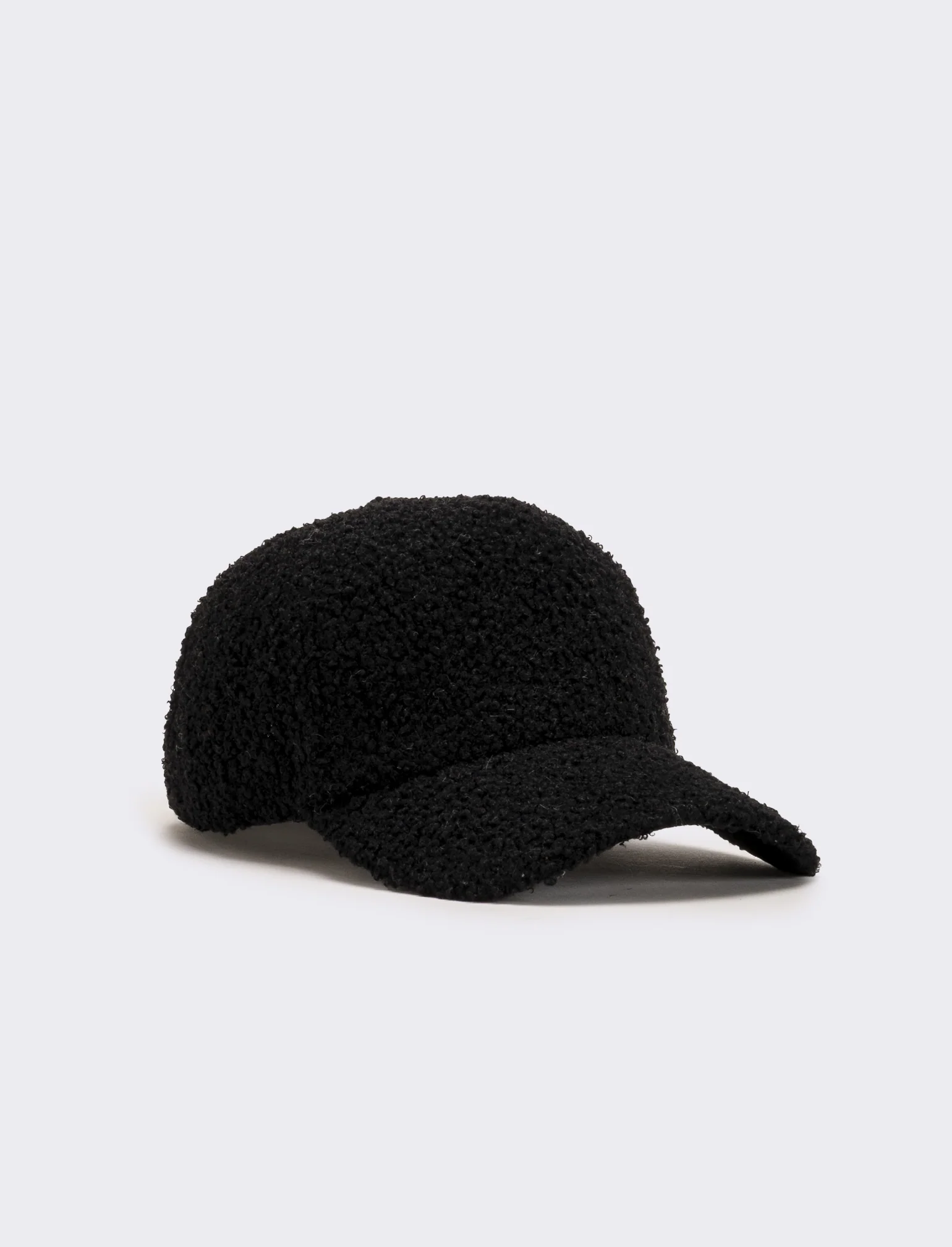 Cappello baseball pelliccia agnello - Nero - Image 2