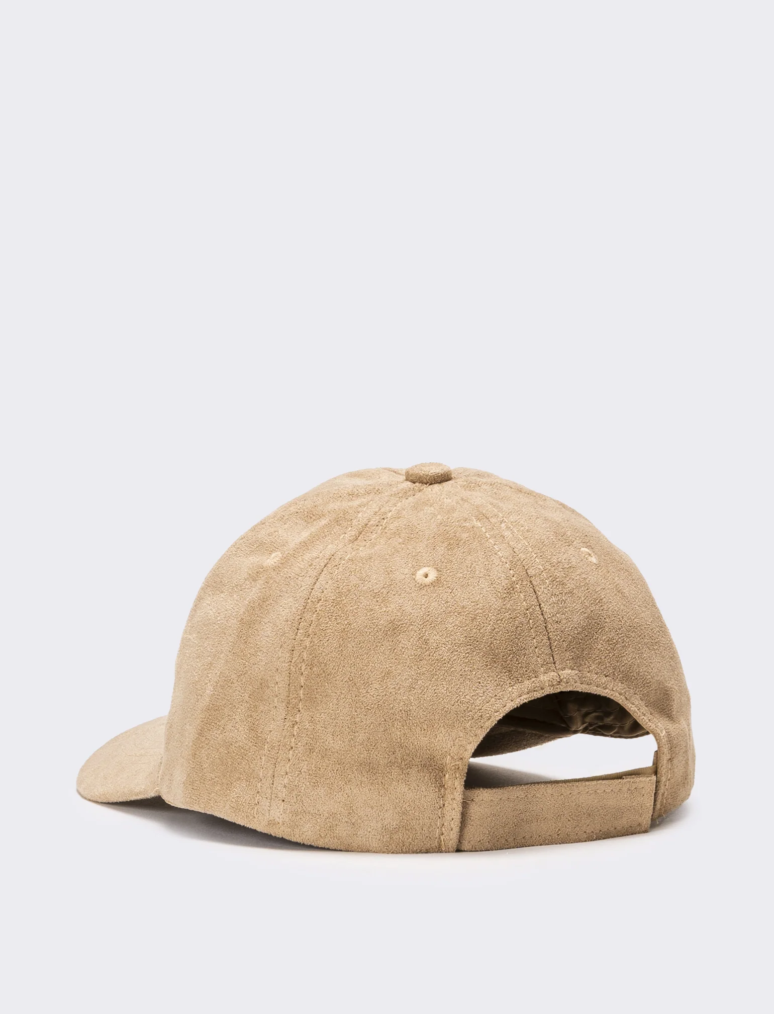 Cappello baseball uomo in suede - Beige - Image 2