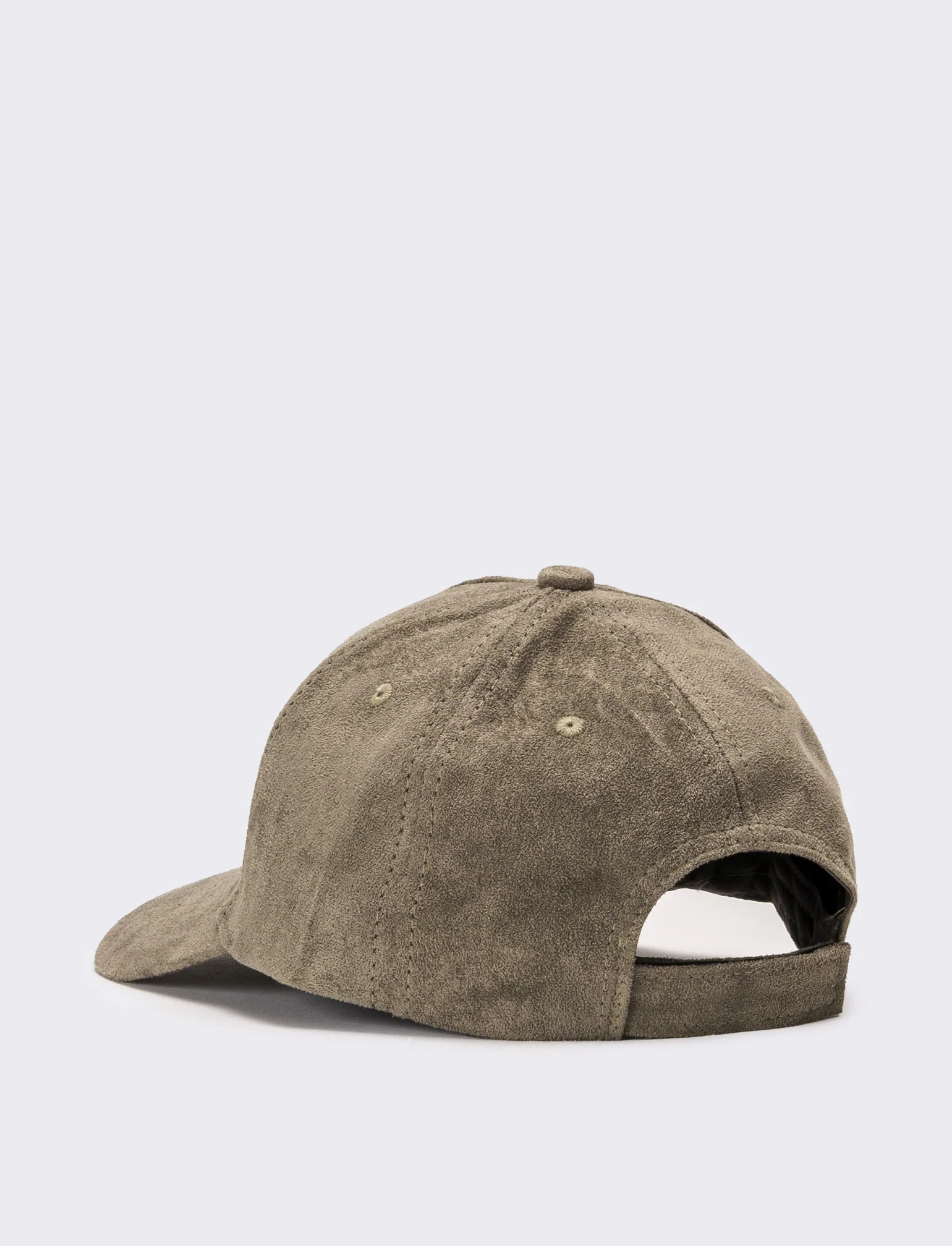Cappello baseball uomo in suede - Verde - Image 2