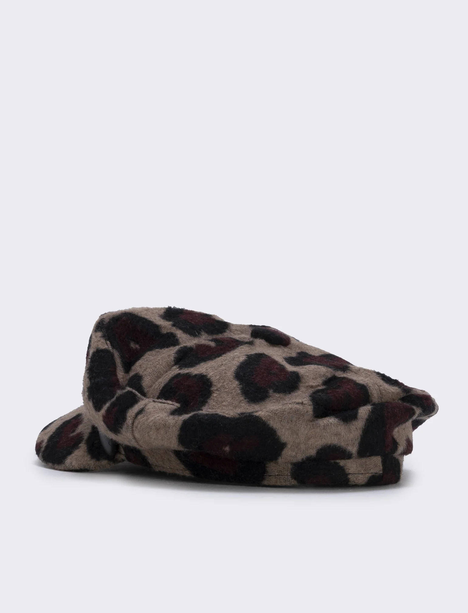 Cappello berrettone donna leopardato - Bordeaux - Image 2