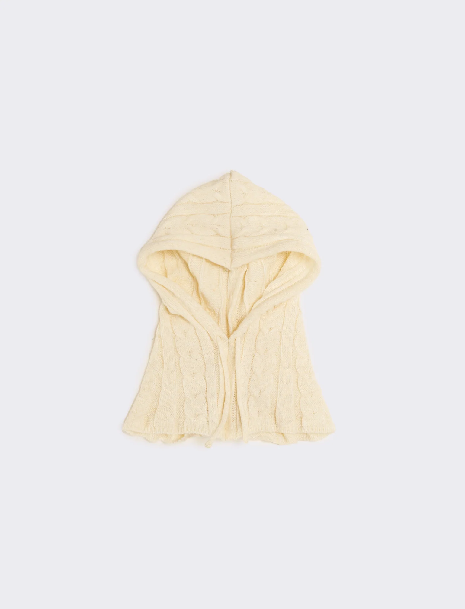 Cappello con collo modello balaclava - Bianco sporco