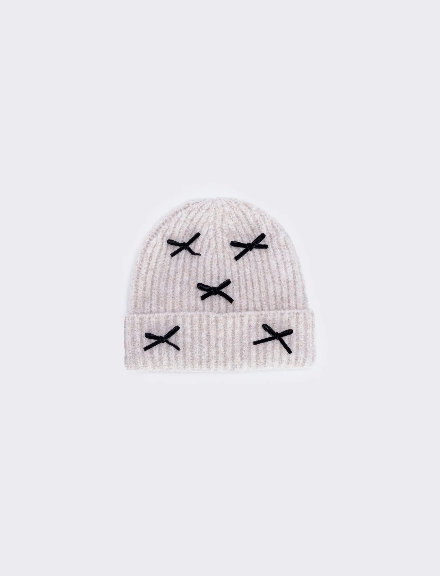 Cappello con fiocchetti da bambina - Grigio