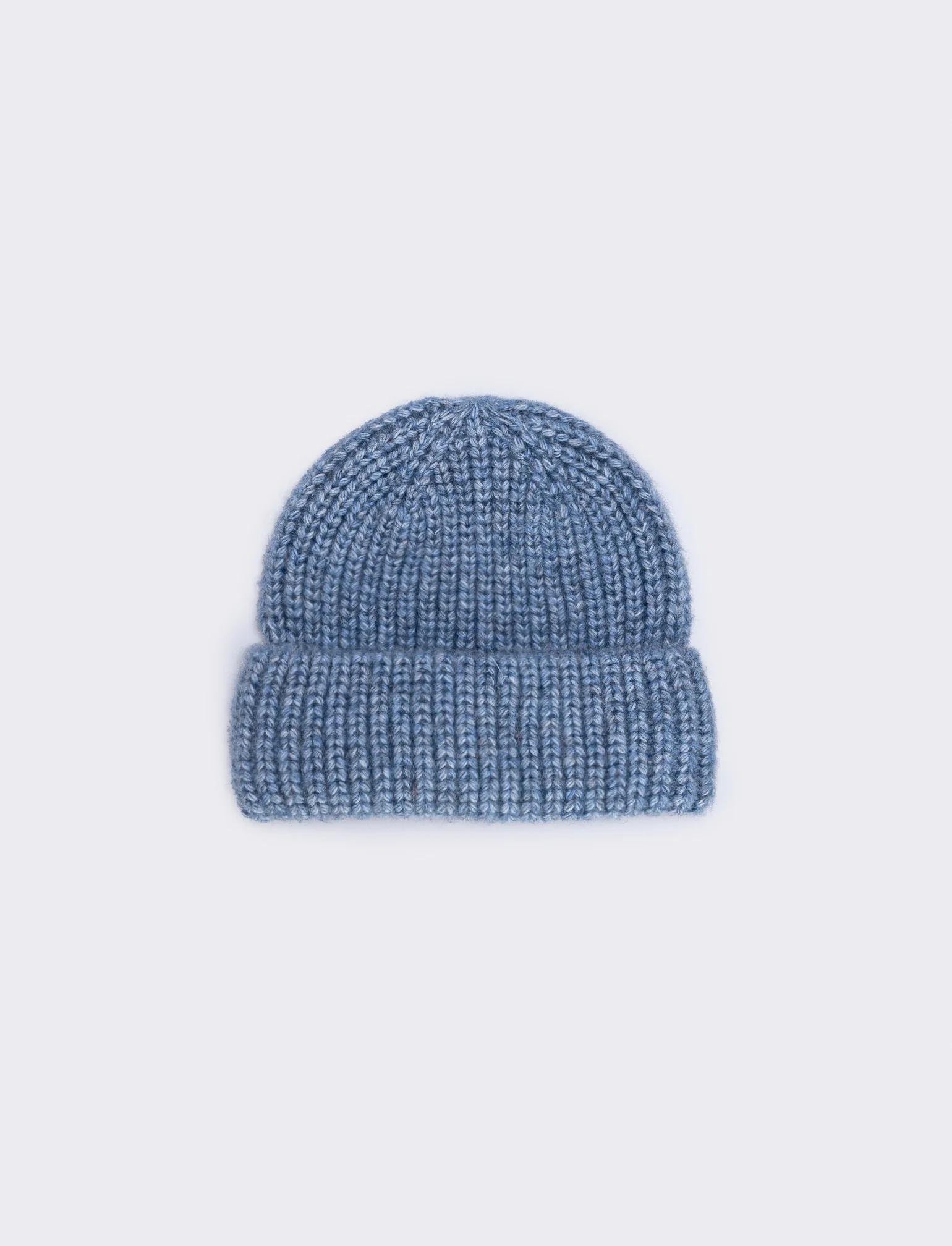 Cappello con risvolto e treccia larga - Denim