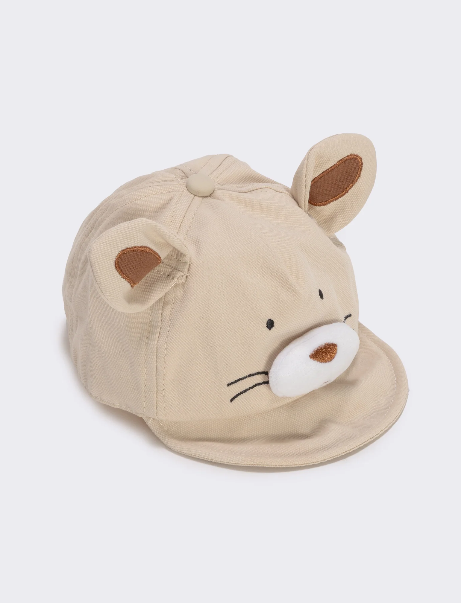 Cappello coniglietto con orecchie morbide - Beige - Image 4