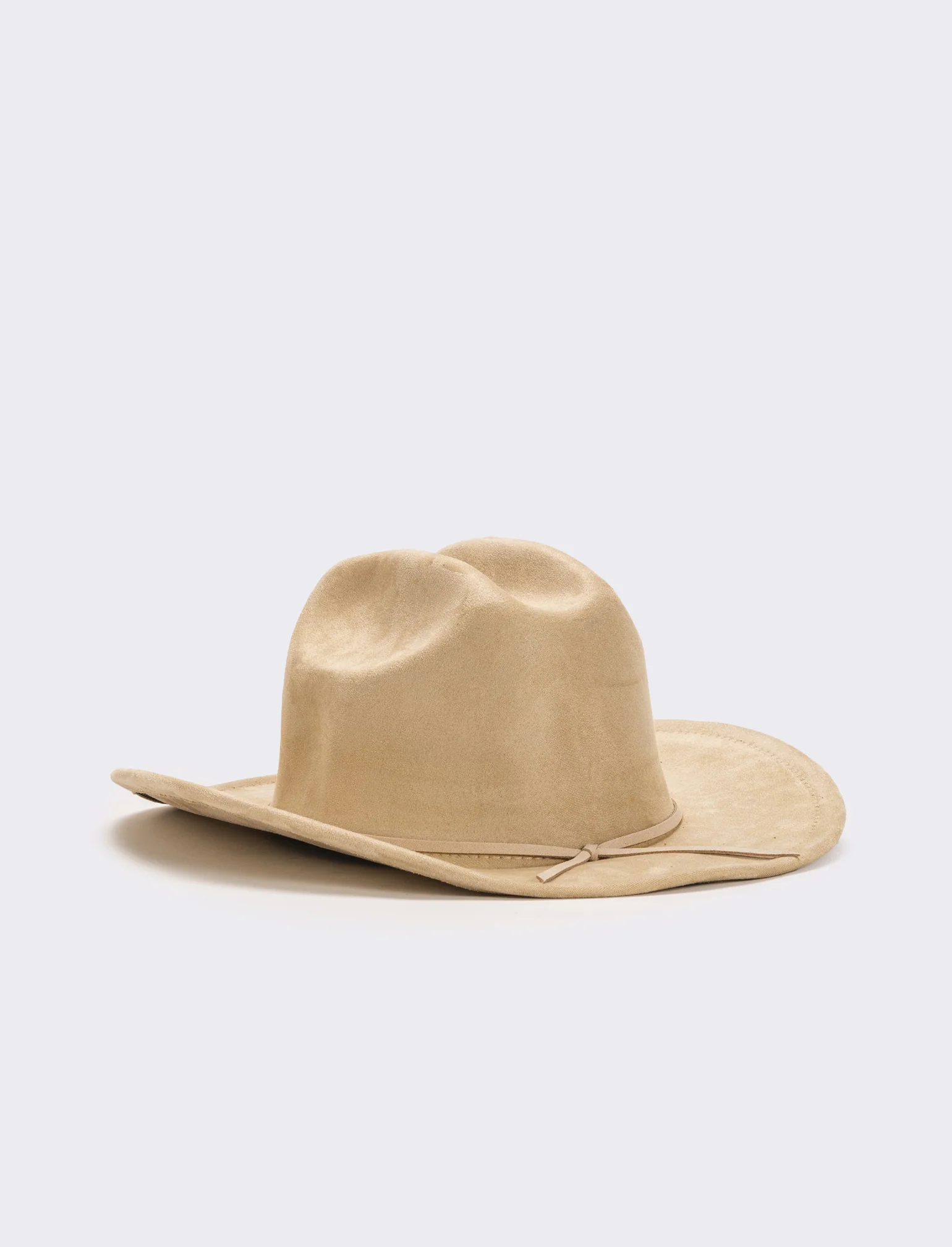 Cappello cowboy in dainetto donna - Bianco panna - Image 4