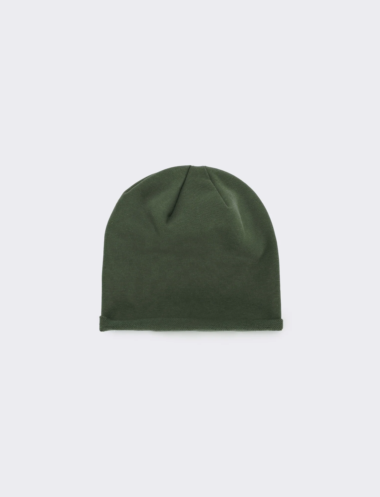 Cappello cuffia in french terry bambino - Verde