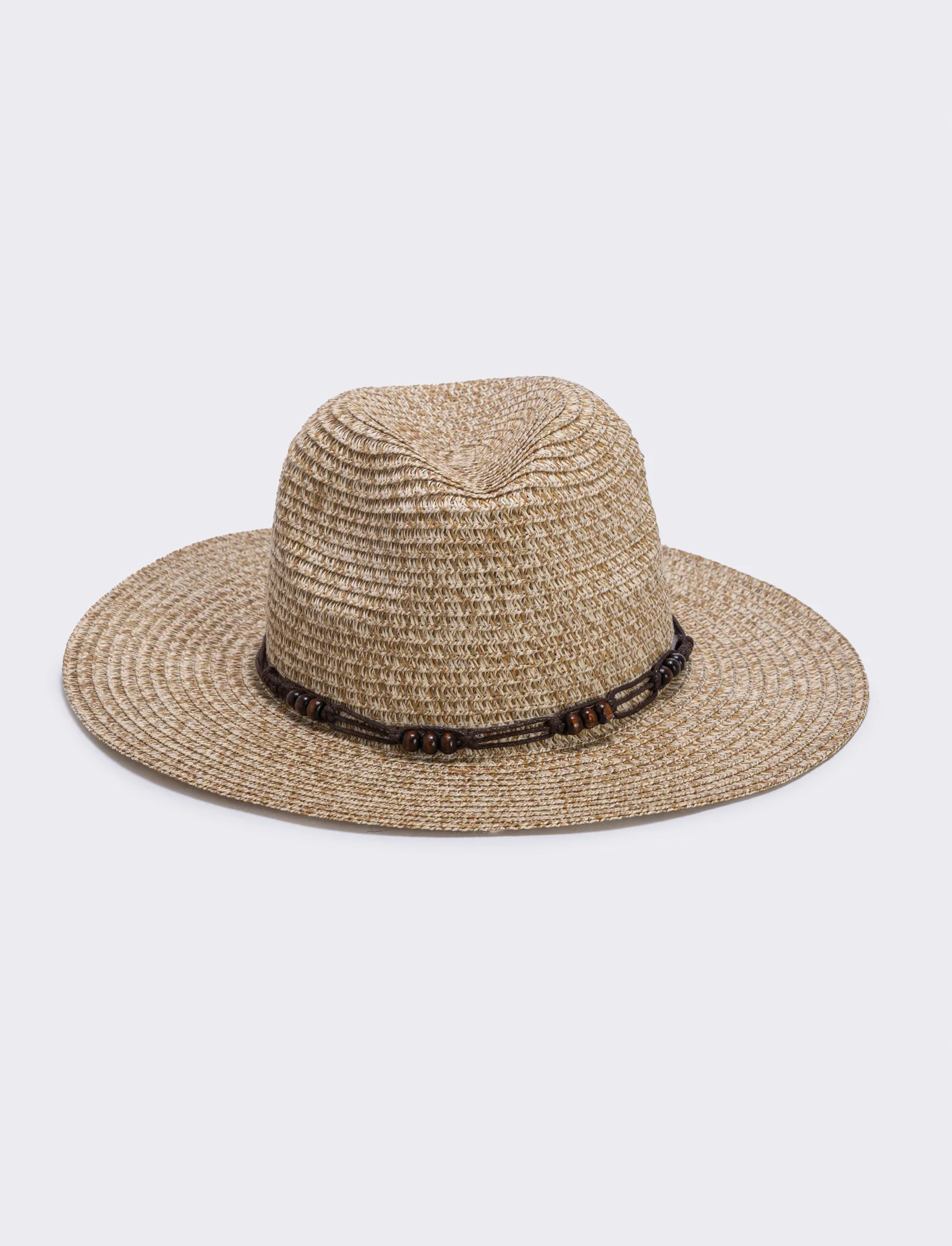 Cappello da uomo in paglia a falda larga - Beige - Image 2