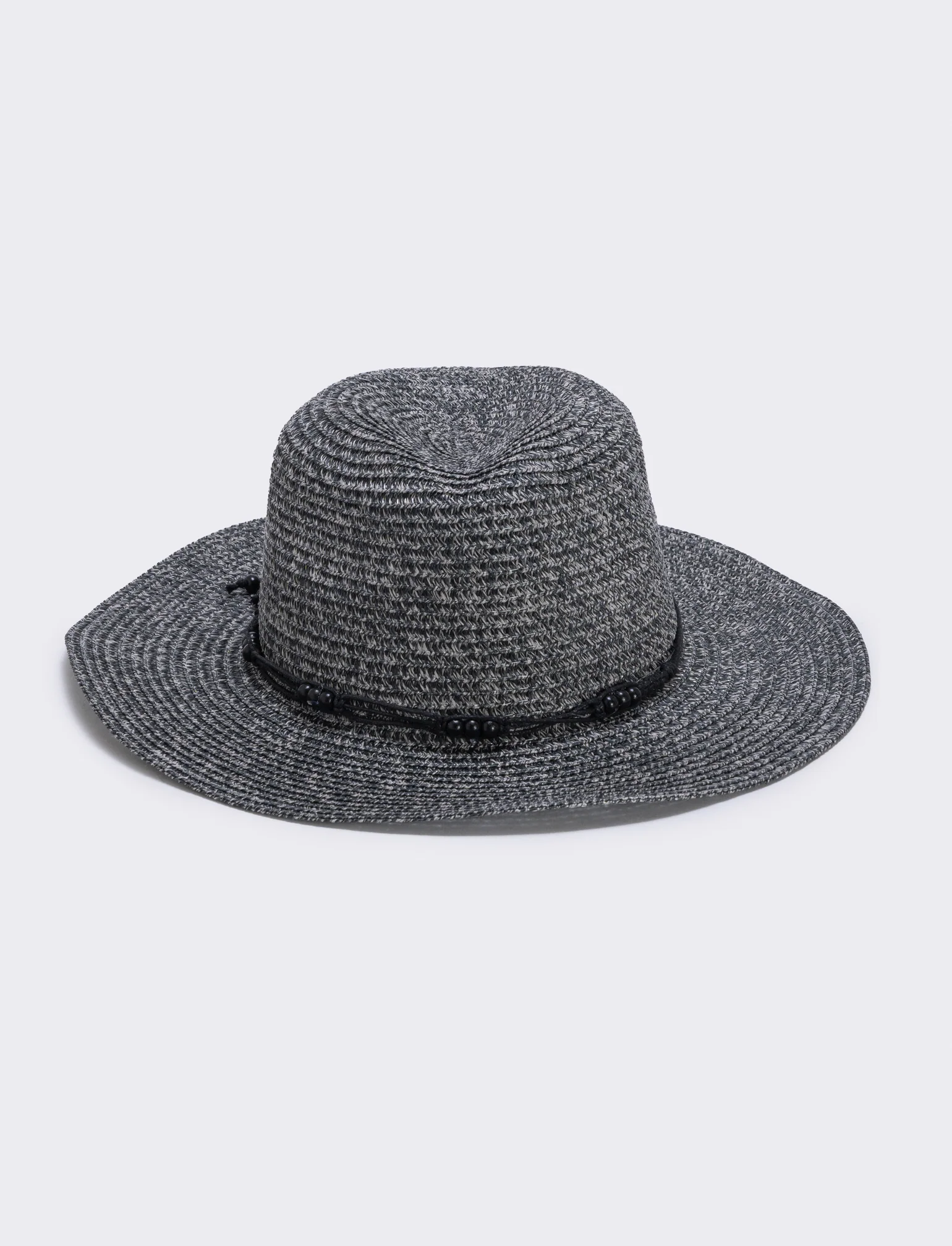 Cappello da uomo in paglia a falda larga - Nero - Image 2