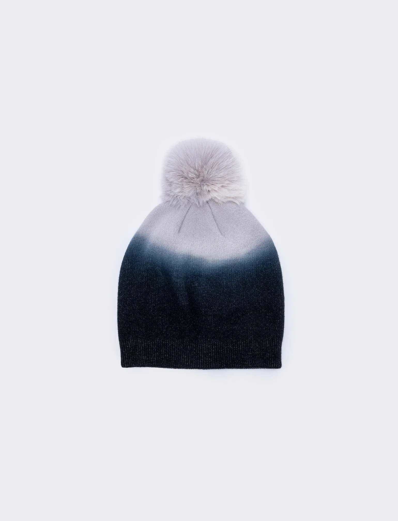 Cappello degradè con pon pon per donne - Nero