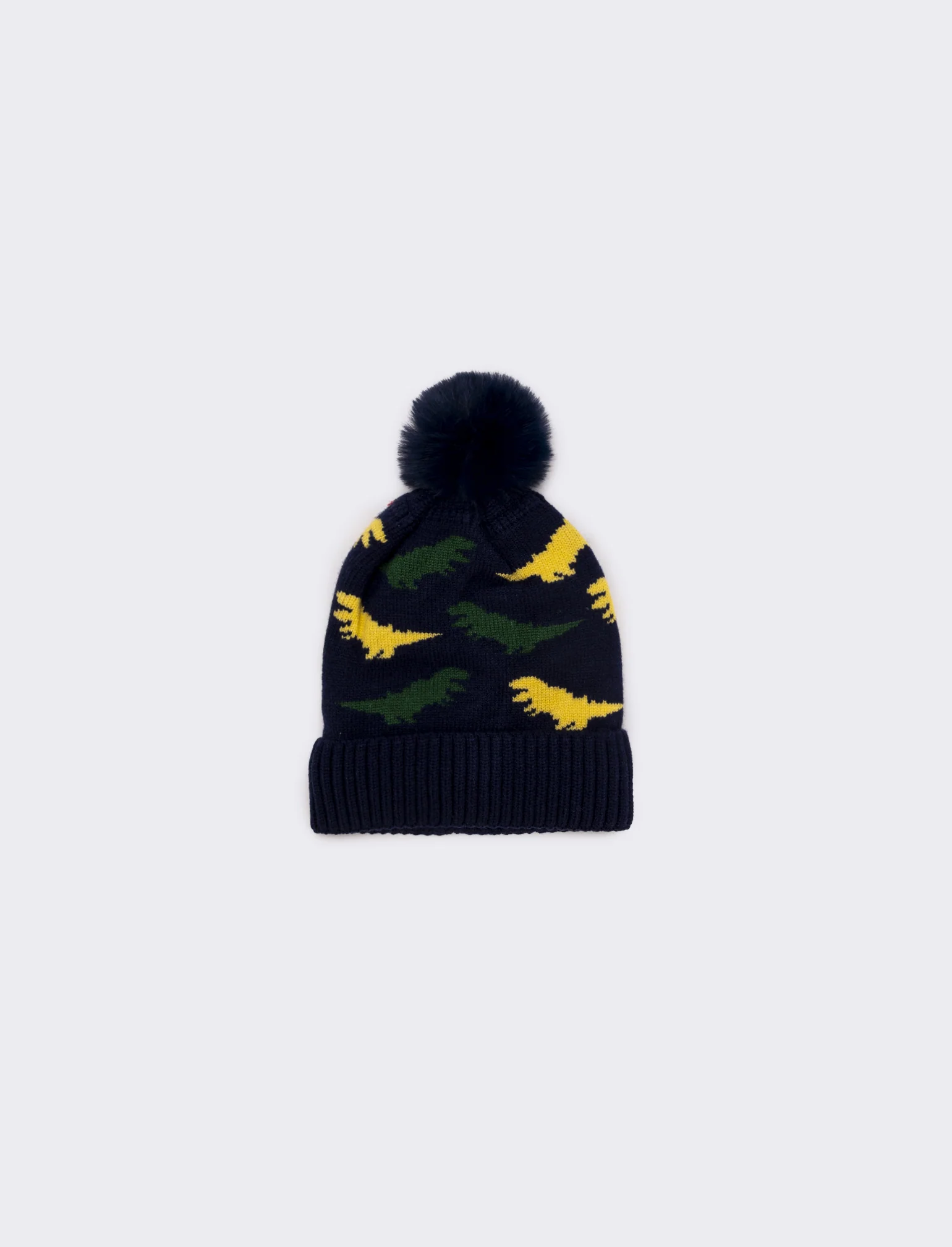 Cappello dinosauri con pon pon bambino - Blu