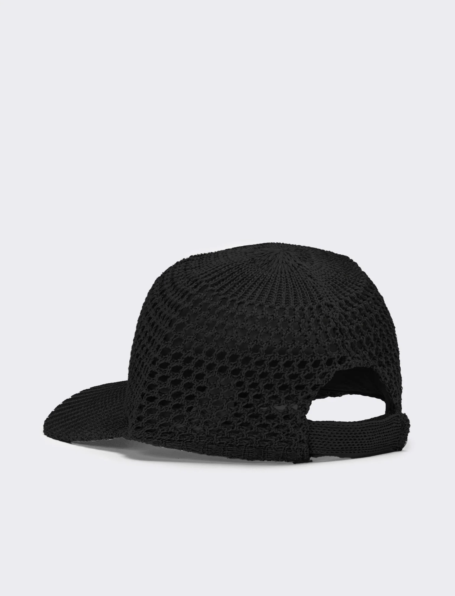 Cappello donna baseball effetto uncinetto con lurex - Nero - Image 2