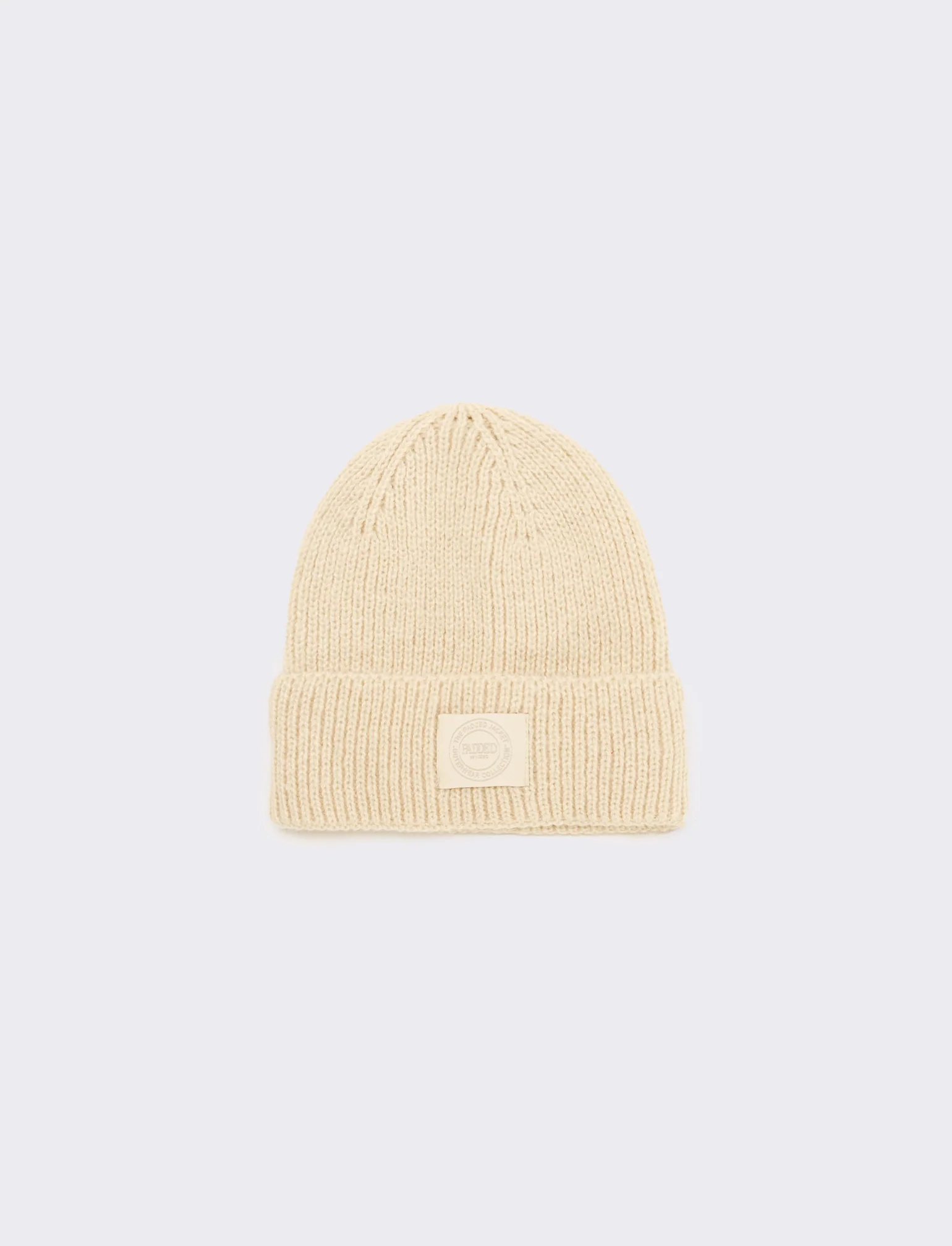 Cappello donna costine con risvolto - Bianco sporco