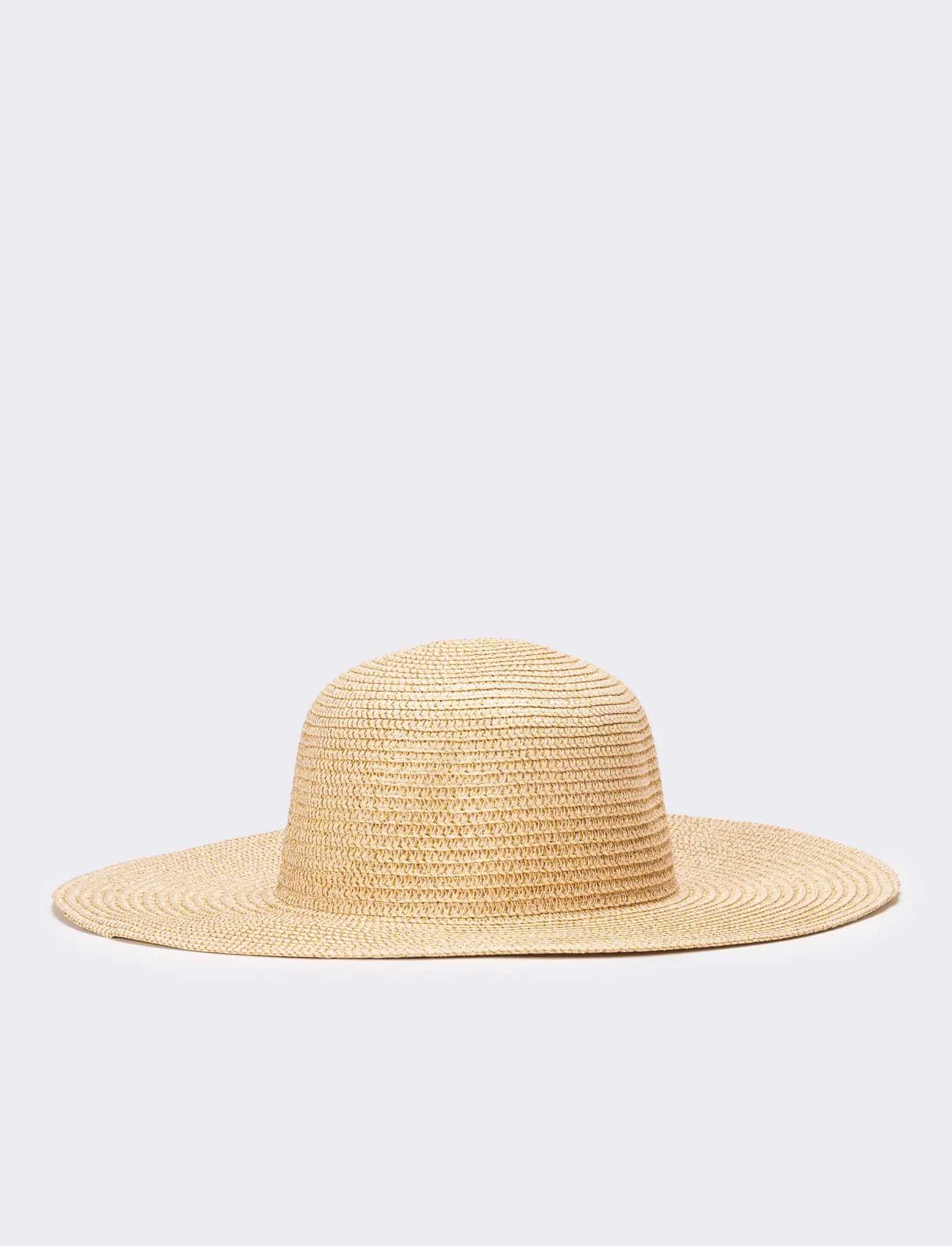 Cappello donna falda larga con lurex - Rosa