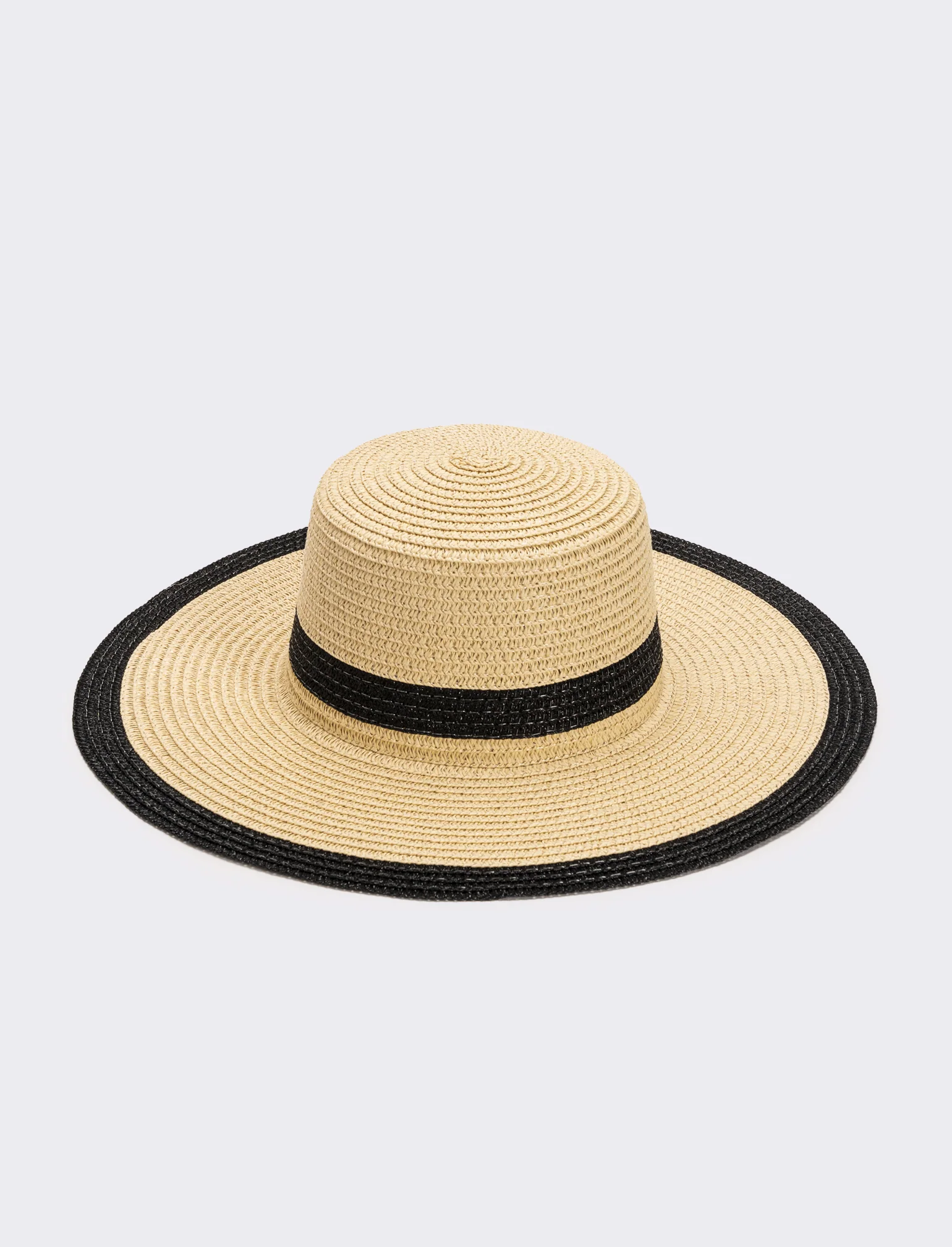 Cappello donna falda larga lurex - Nero - Image 2