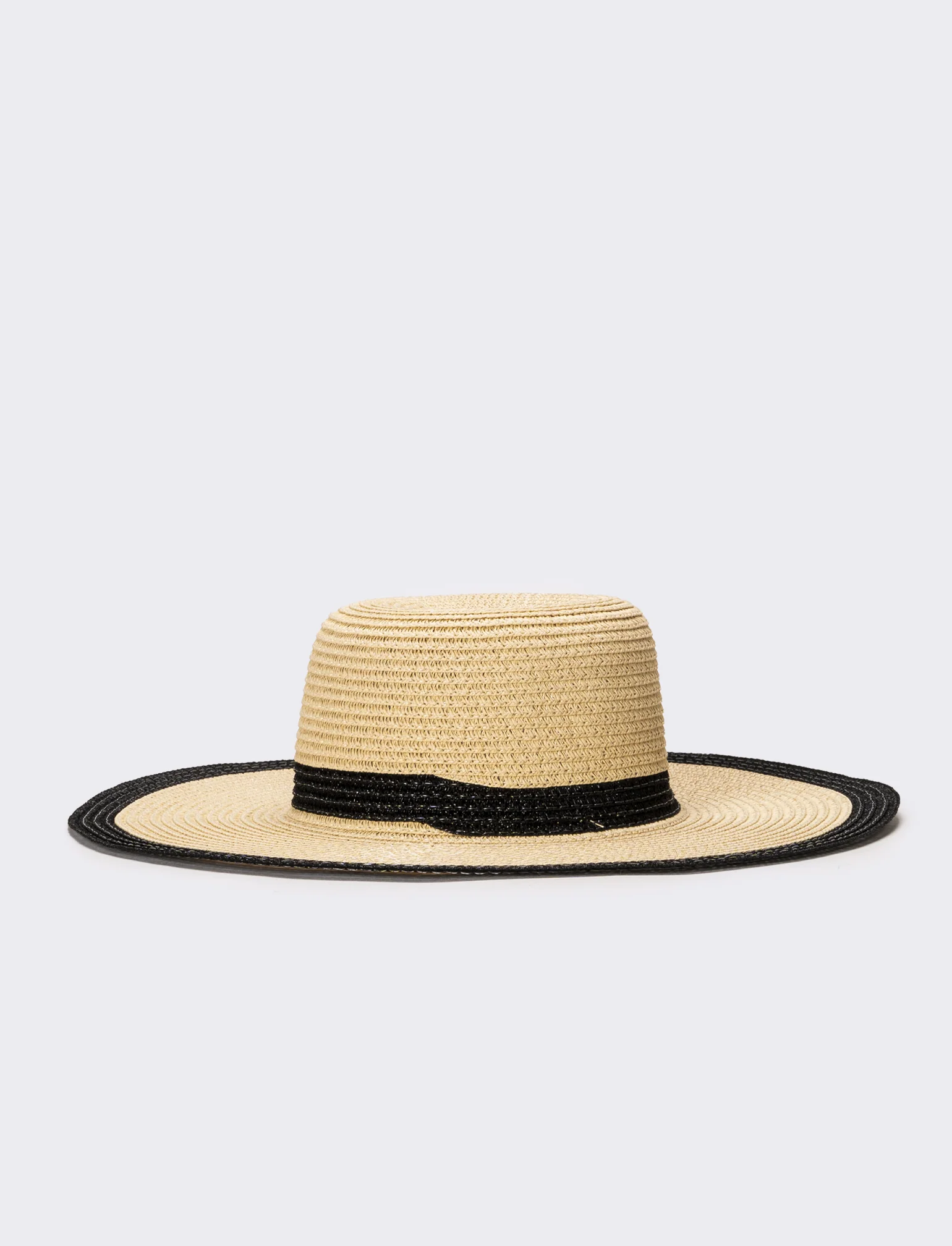 Cappello donna falda larga lurex - Nero - Image 3