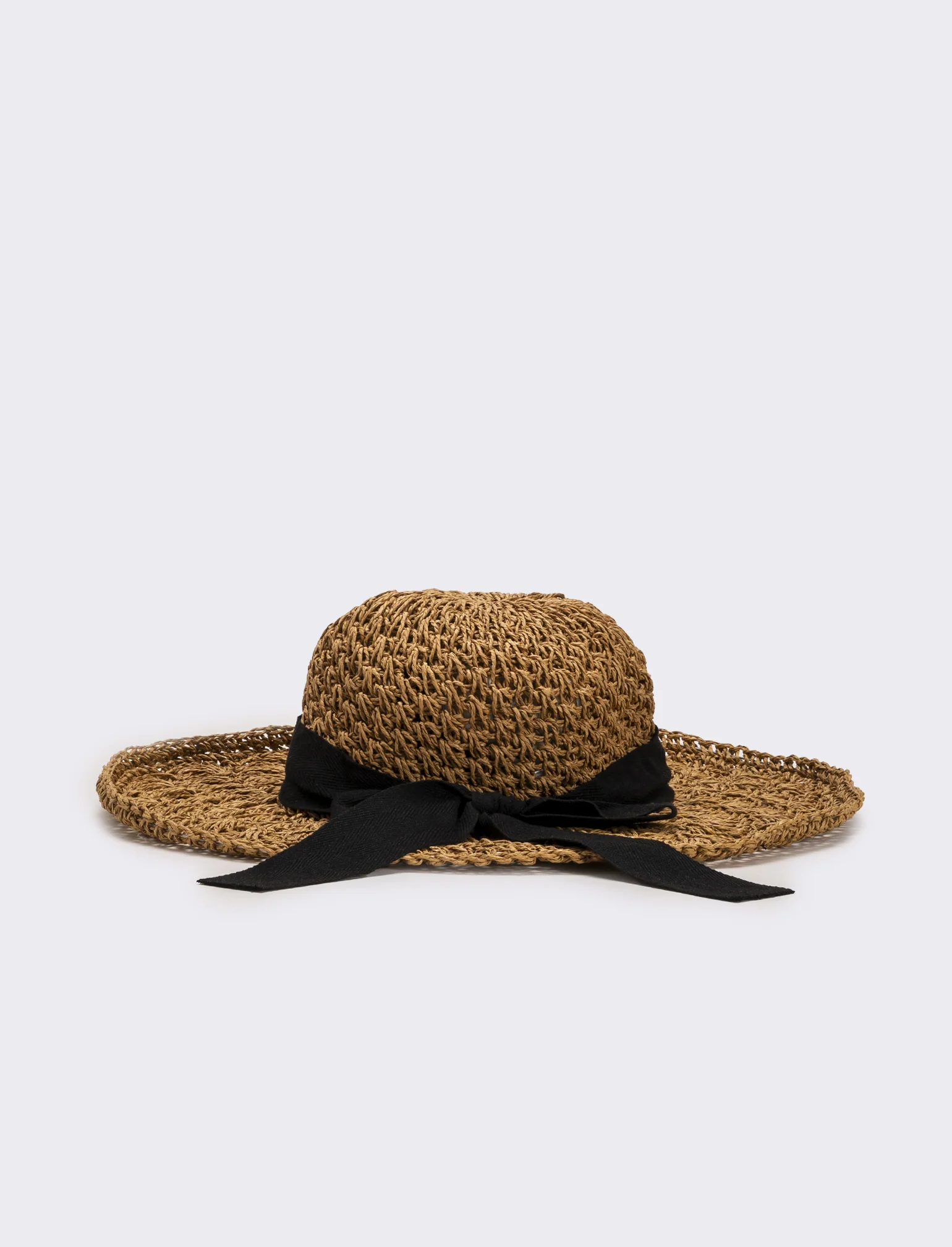 Cappello donna falda larga ventaglio - Marrone - Image 2