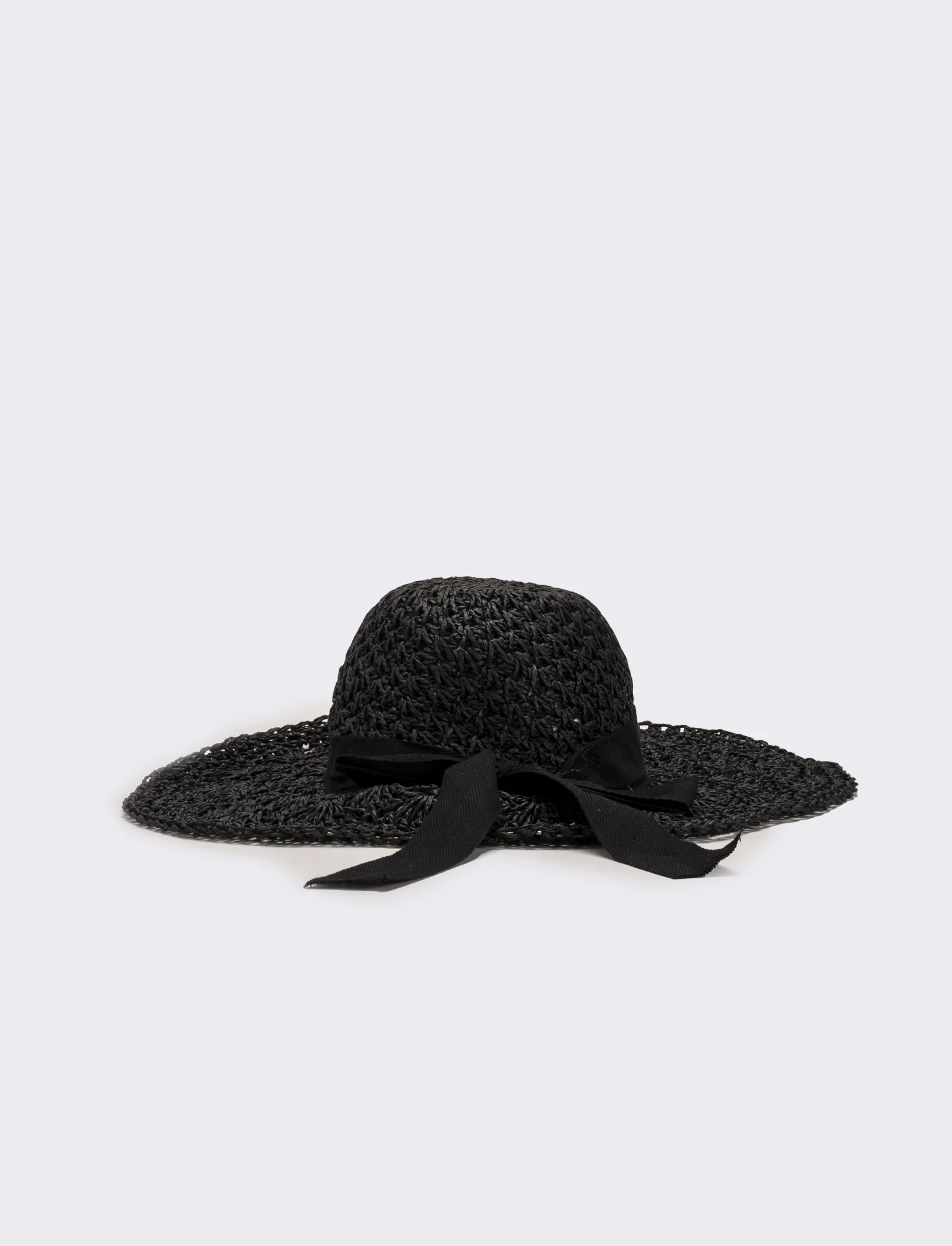 Cappello donna falda larga ventaglio - Nero - Image 2