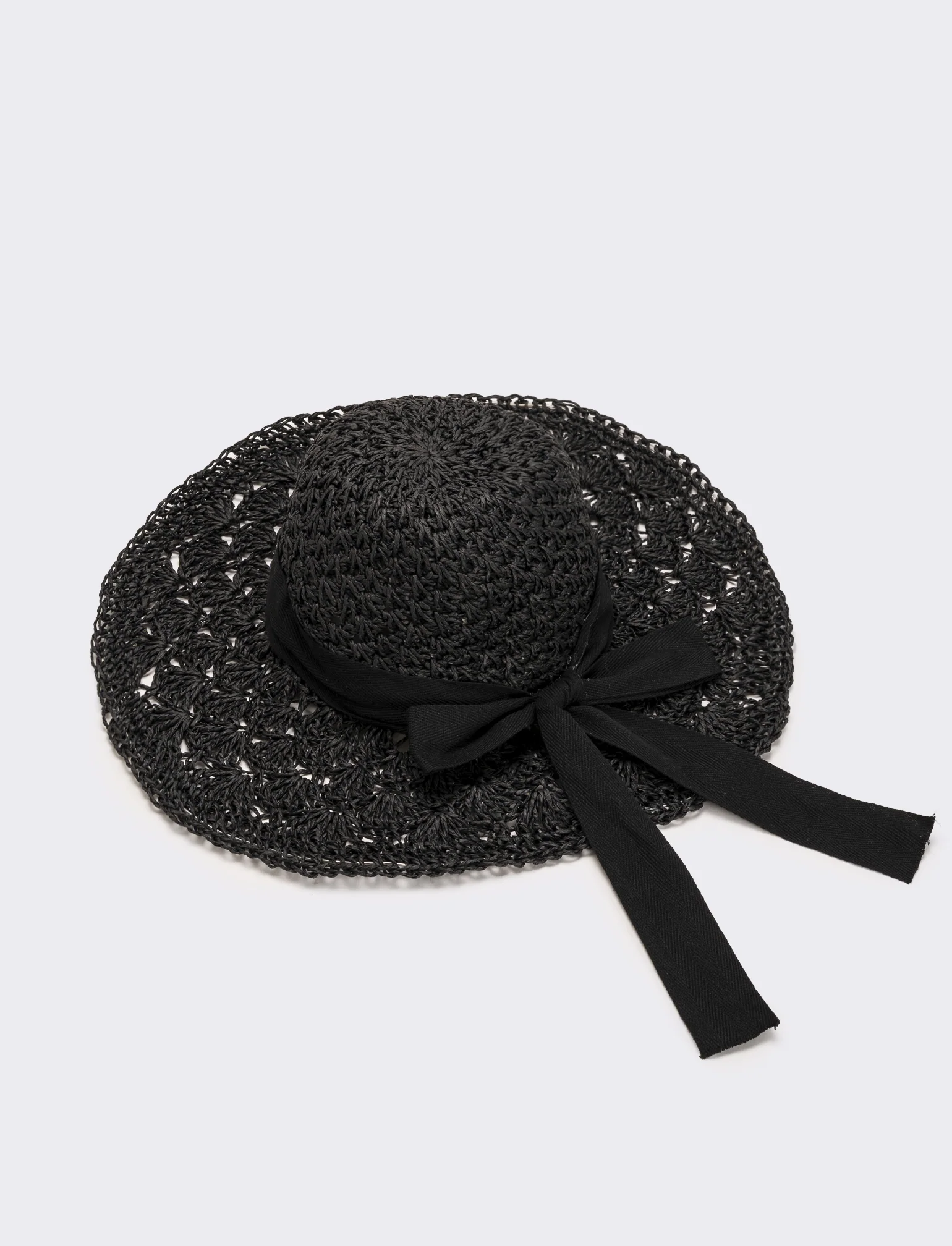 Cappello donna falda larga ventaglio - Nero - Image 3