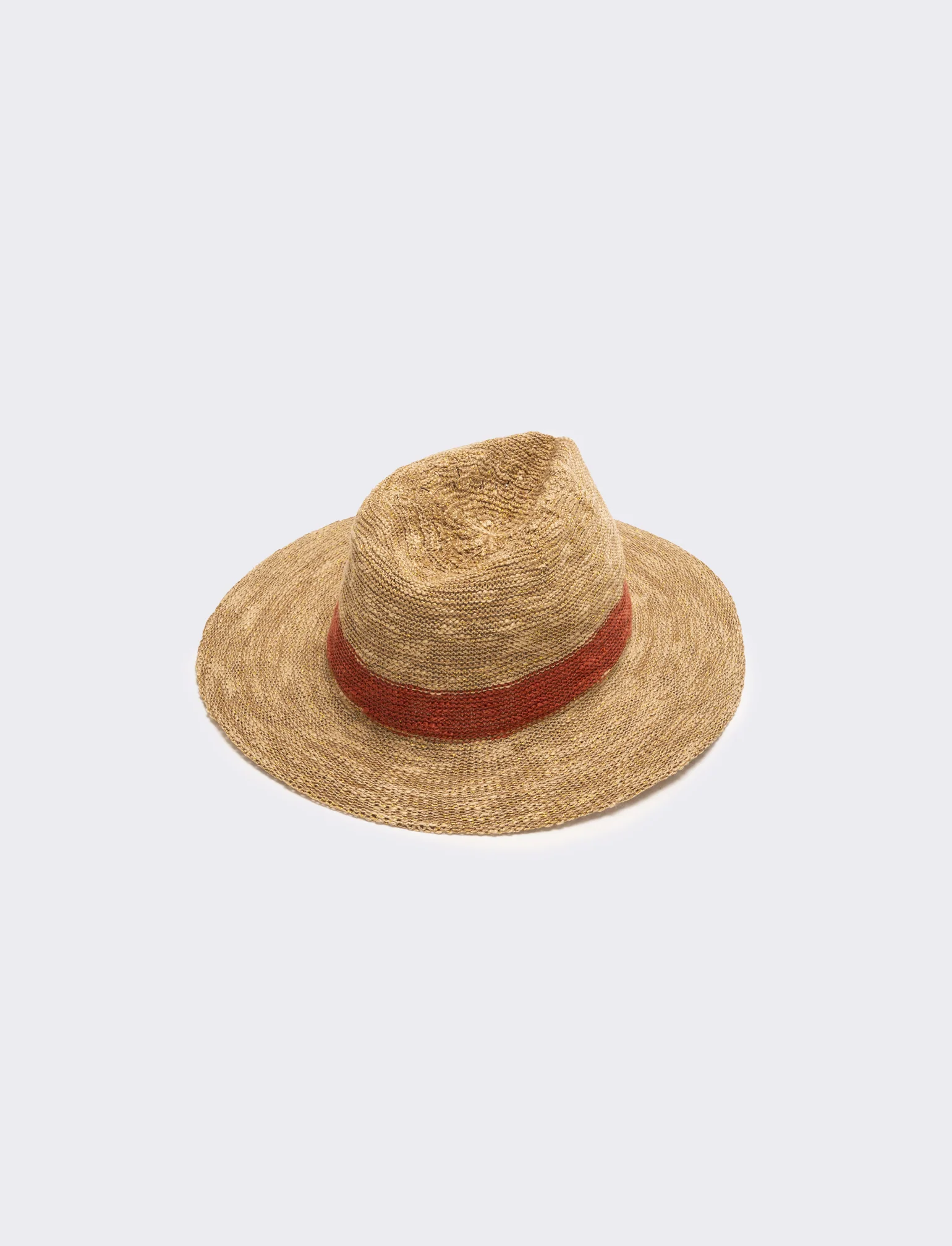 Cappello donna tesa larga in maglina lurex - Marrone - Image 2