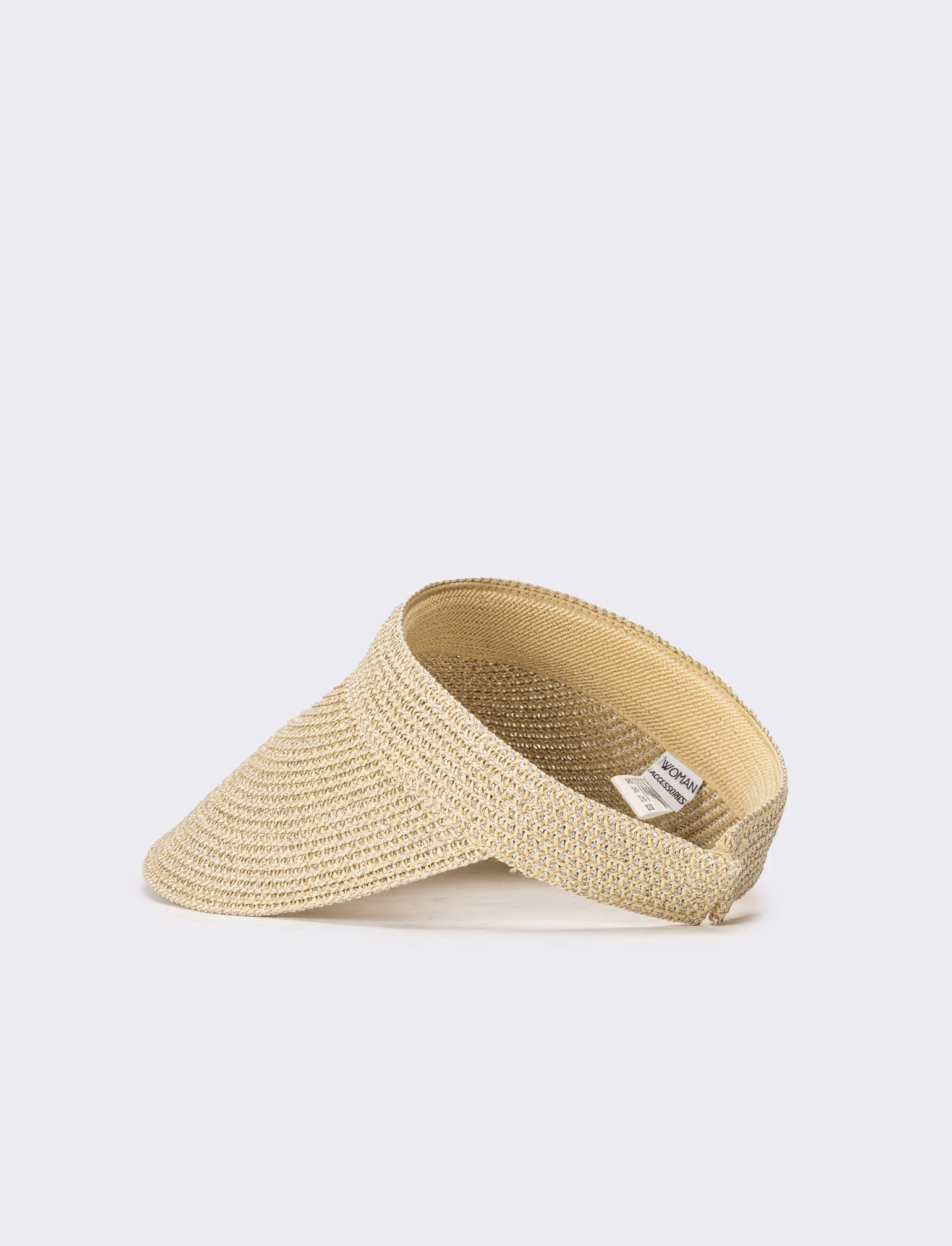 Cappello donna visiera unita in paglia - Beige - Image 2