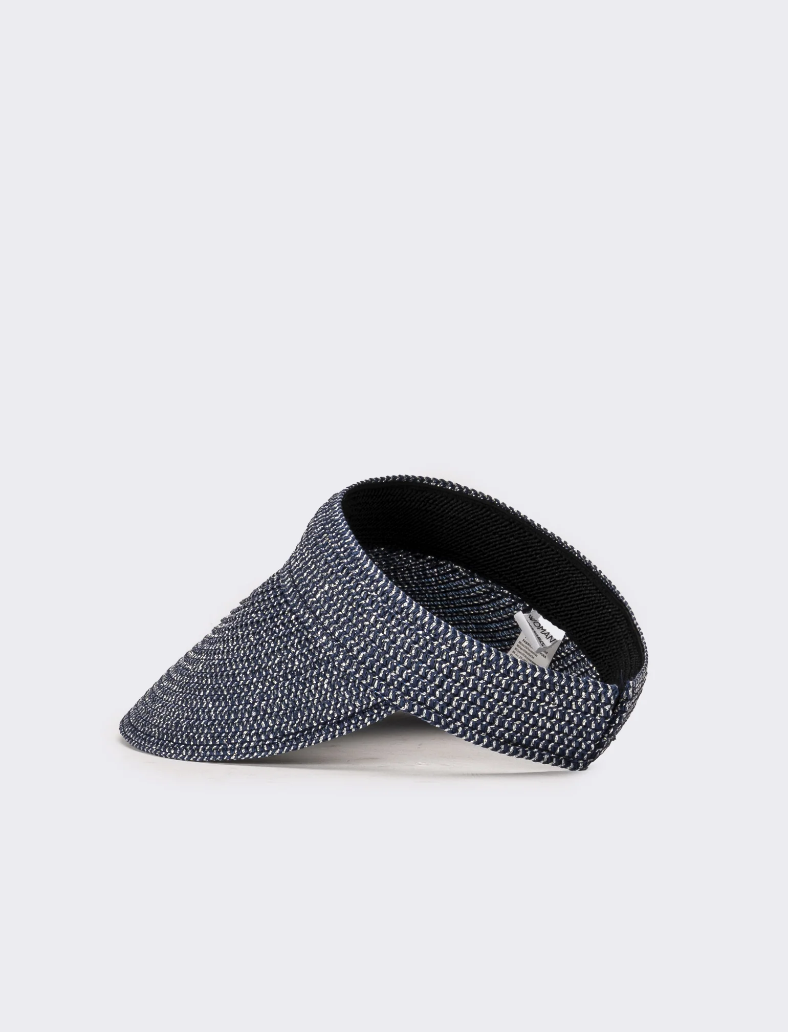 Cappello donna visiera unita in paglia - Blu - Image 2