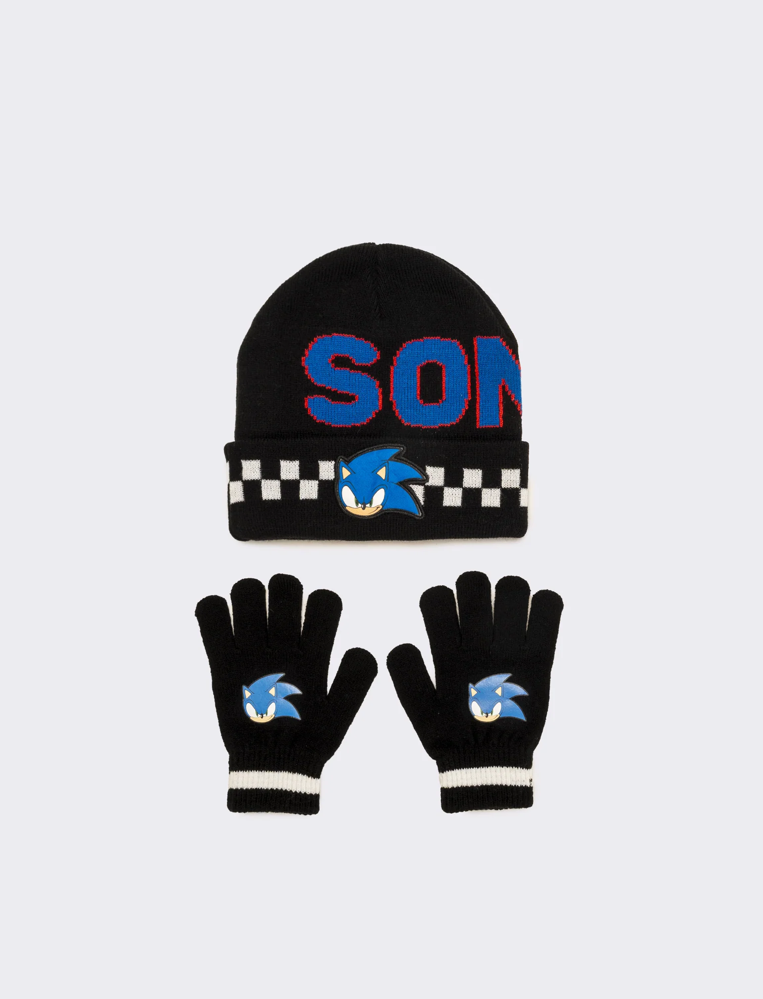 Cappello + guanti sonic bambino - Nero - Image 3