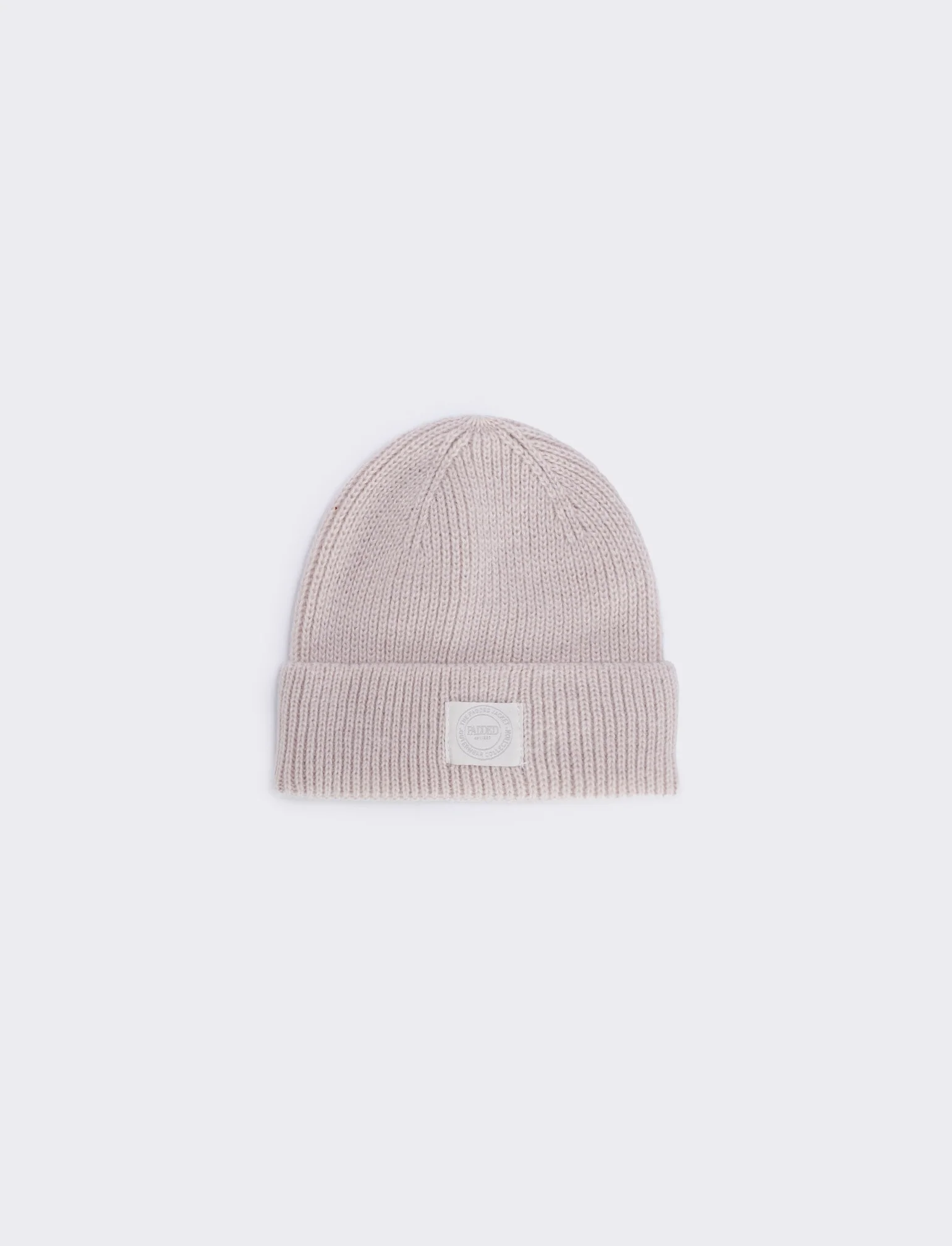 Cappello in maglia con risvolto - Bianco sporco