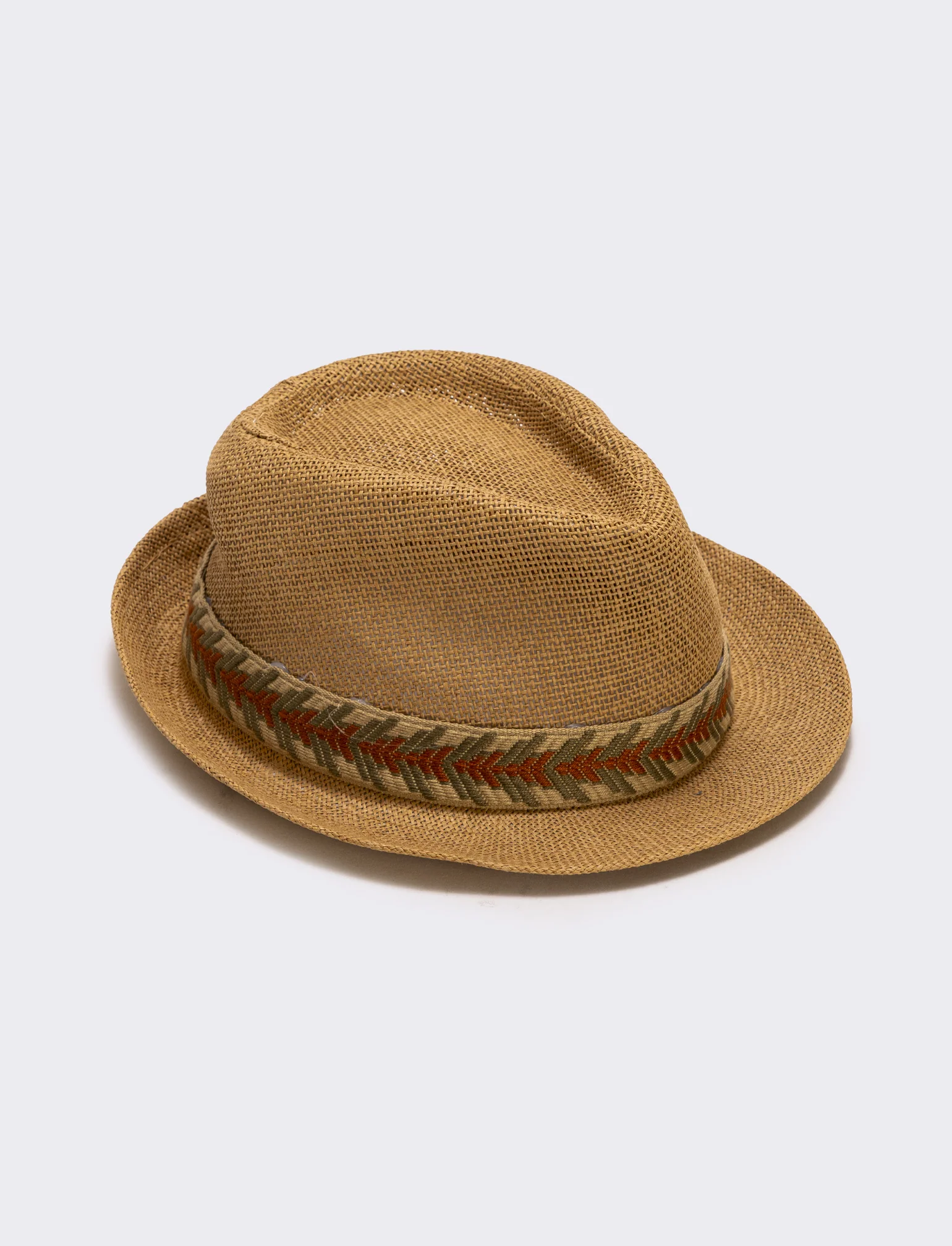 Cappello in paglia con banda etnica uomo - Beige - Image 2
