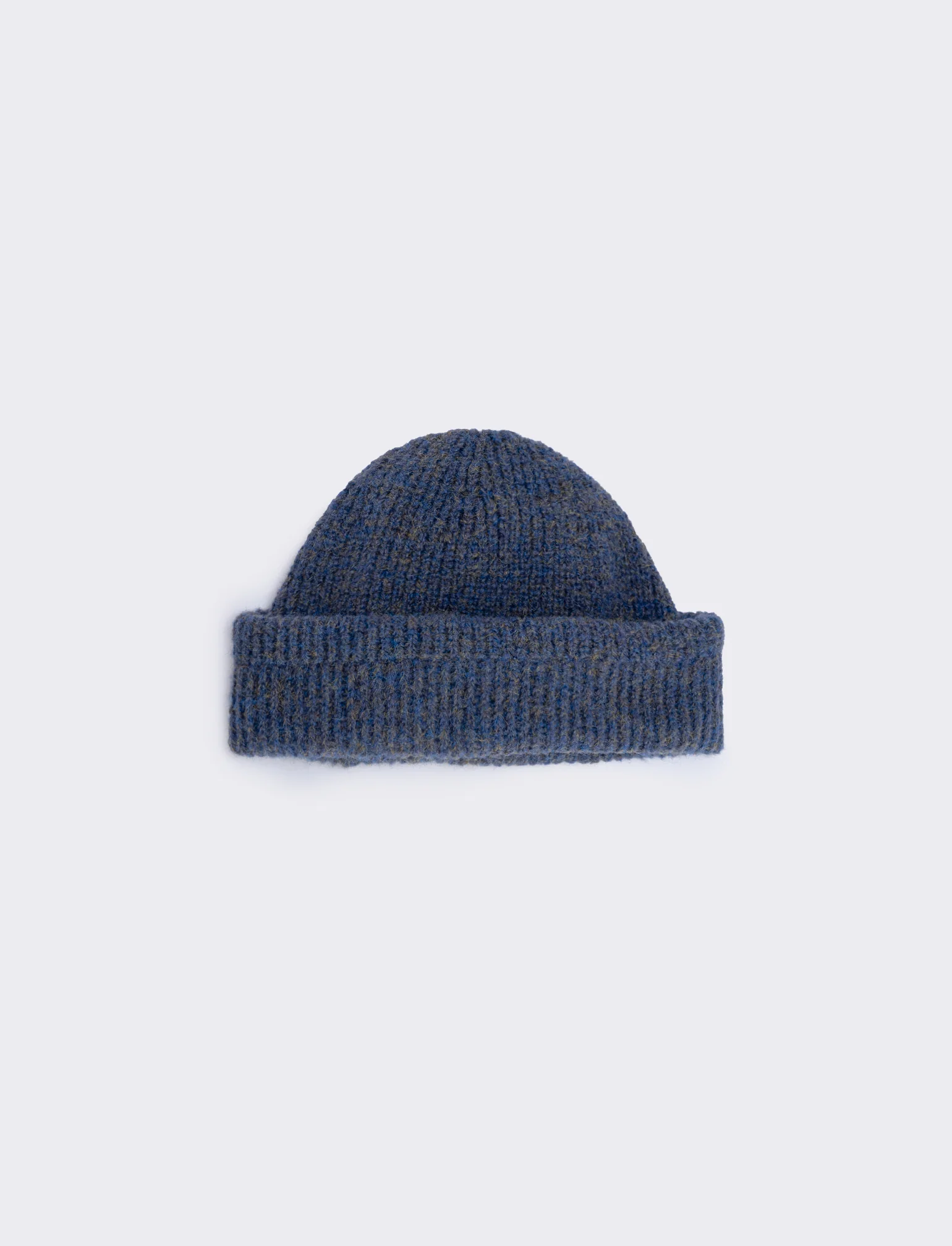 Cappello melange in lana per uomo - Denim