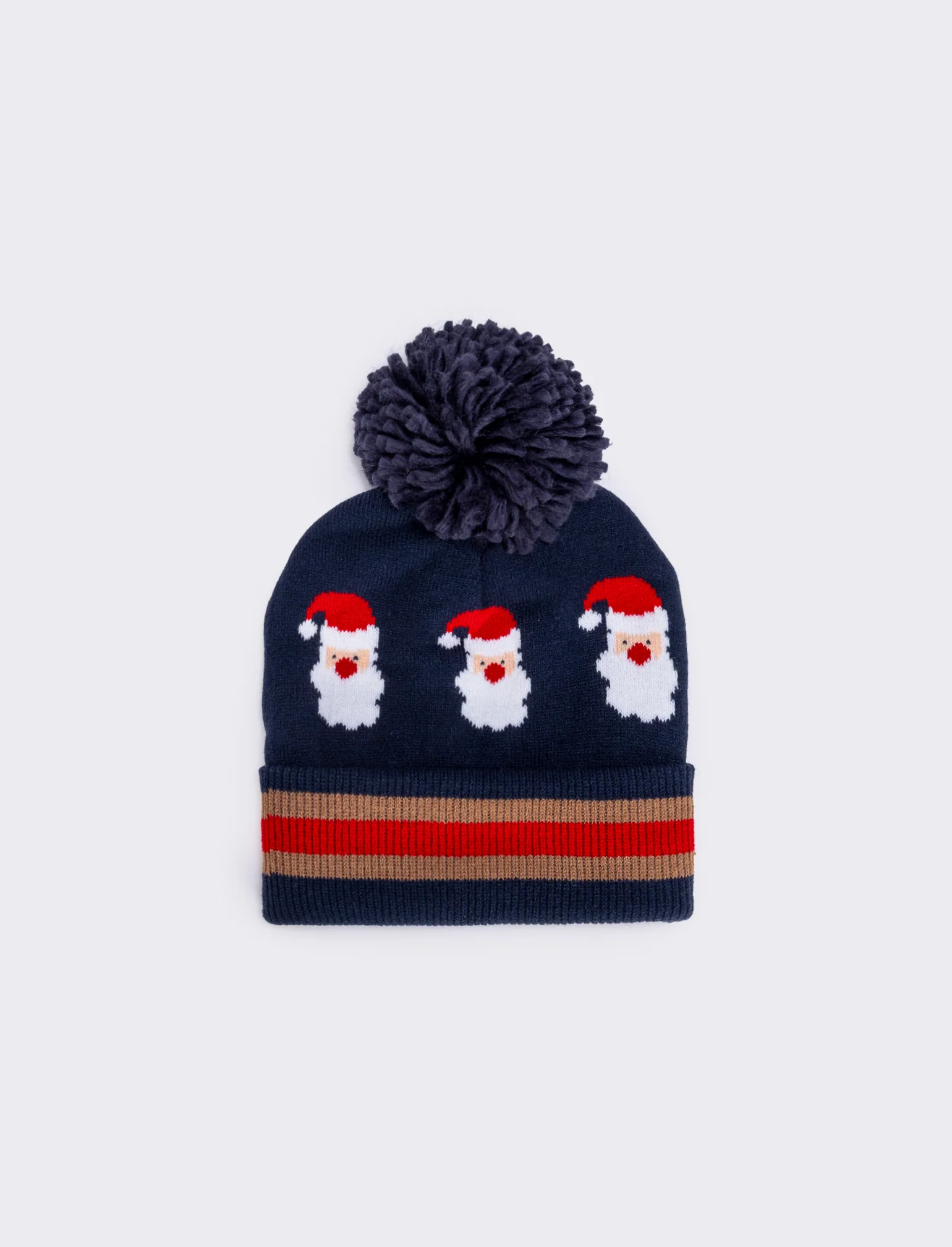 Cappello natalizio con pon pon festoso - Blu