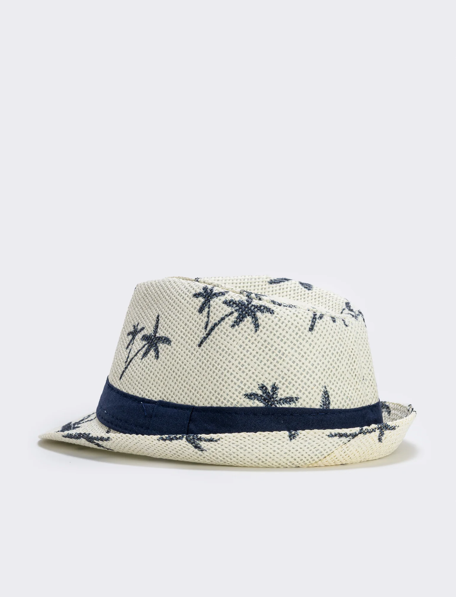 Cappello paglia bambino con palme - Blu - Image 2