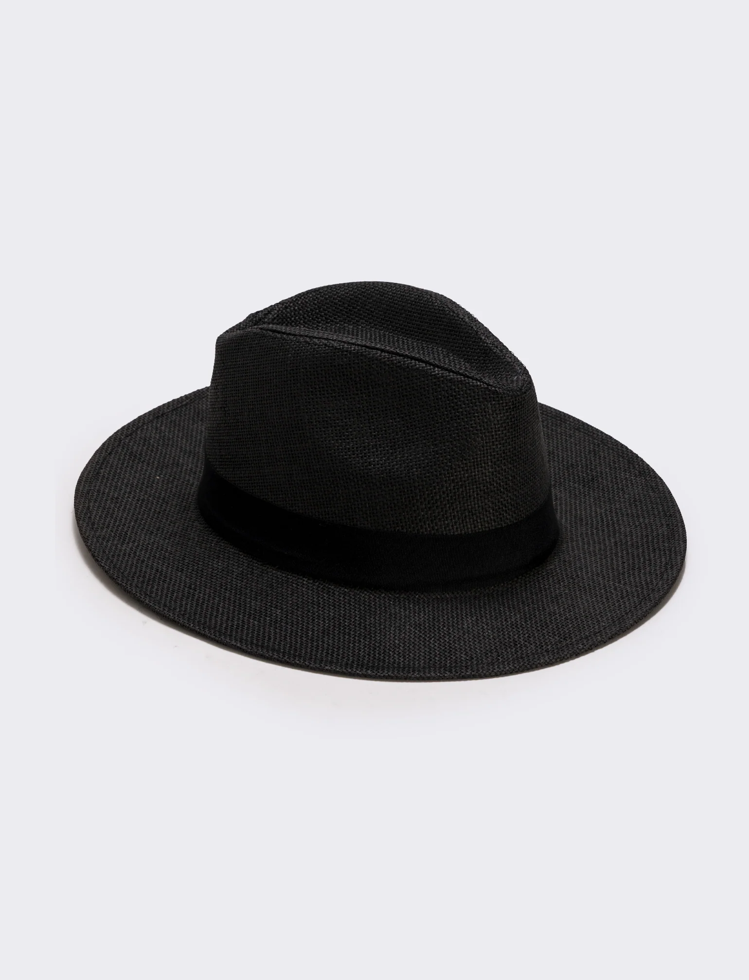 Cappello Panama Uomo con Banda Nera - Nero - Image 2