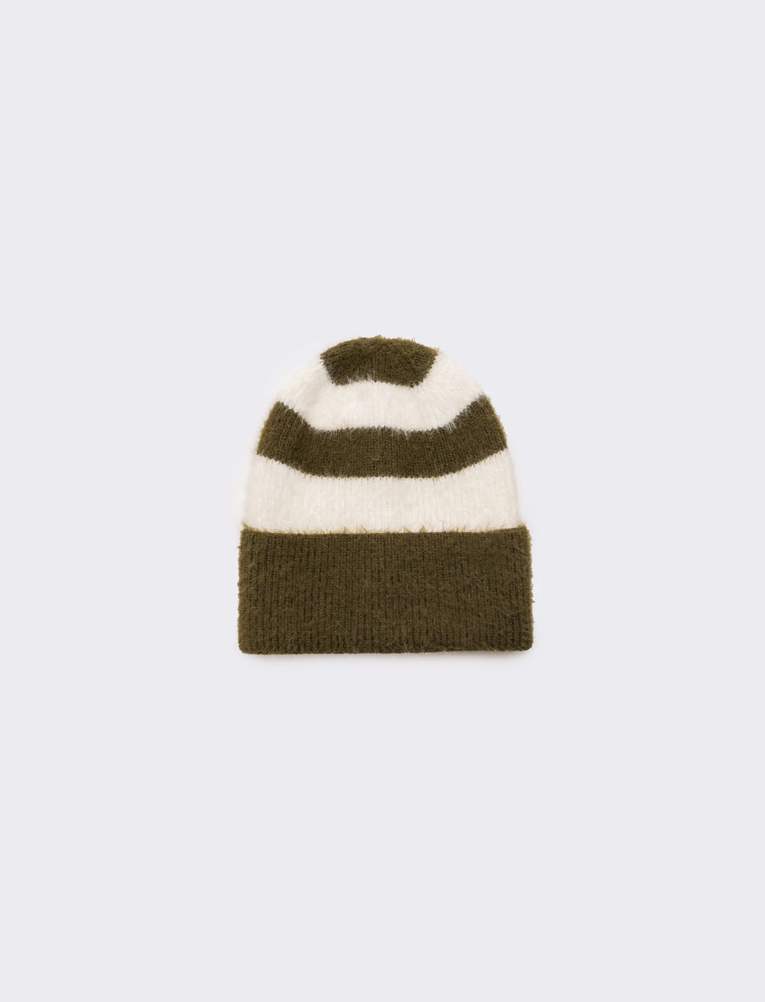 Cappello riga larga con pon pon bambino - Verde