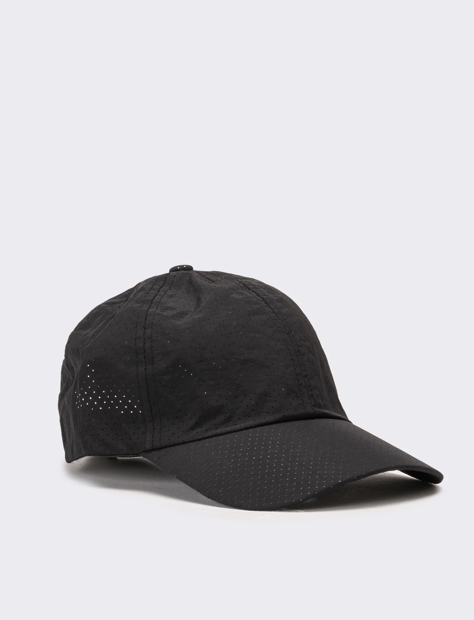 Cappello uomo baseball traforato in nylon - Nero