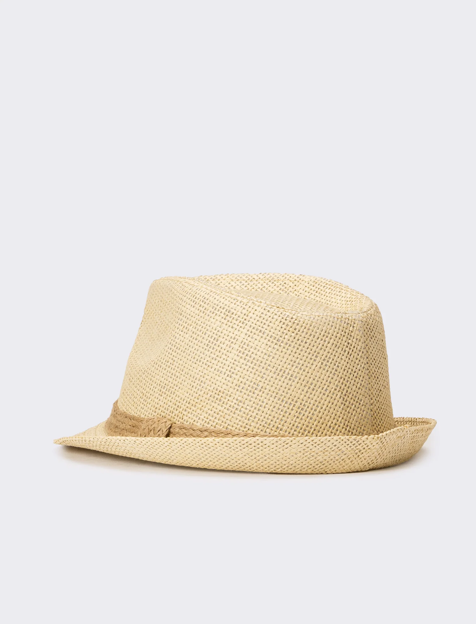 Cappello uomo paglia con treccina - Beige - Image 2