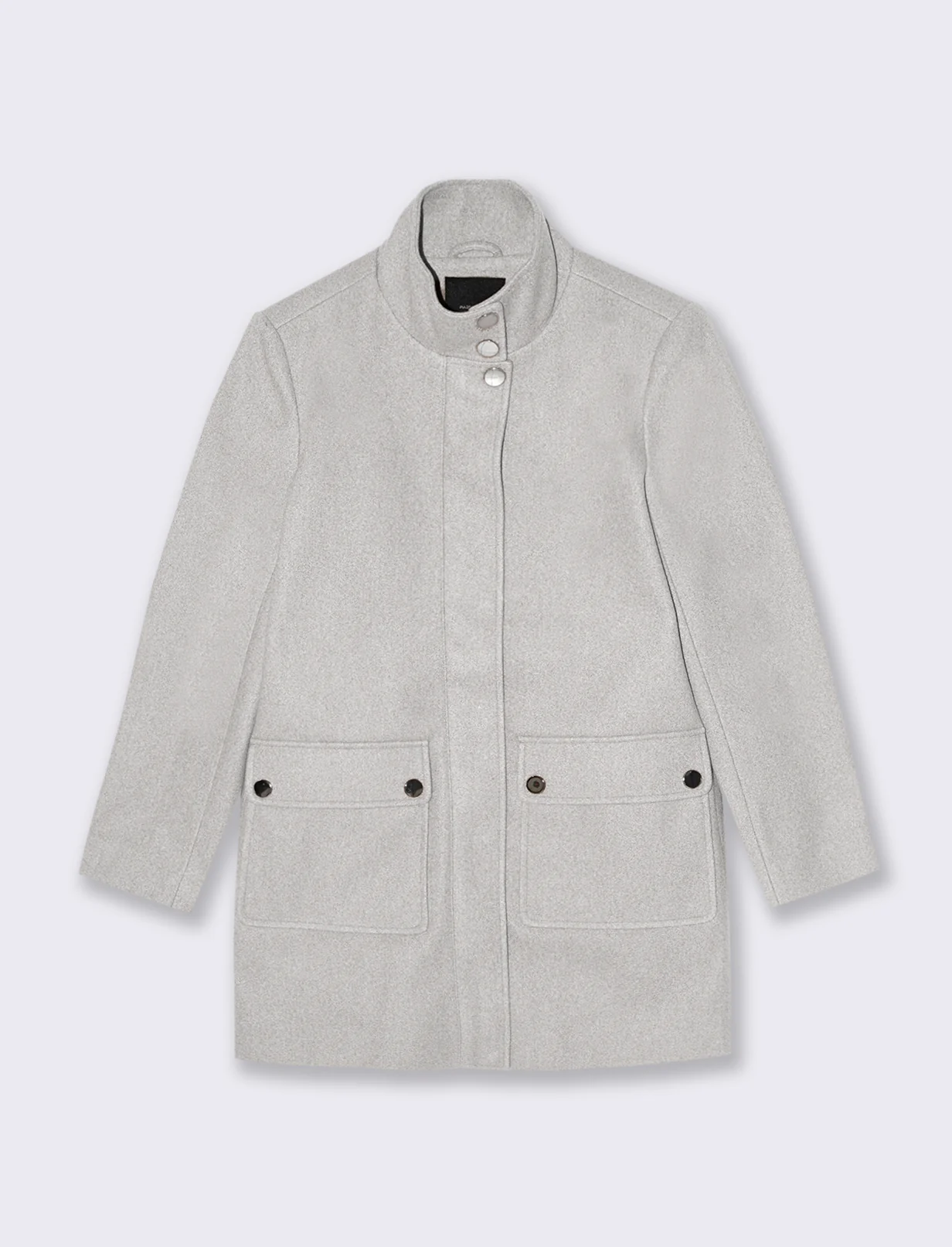 CAPPOTTO COLLO ALTO - Bianco gesso