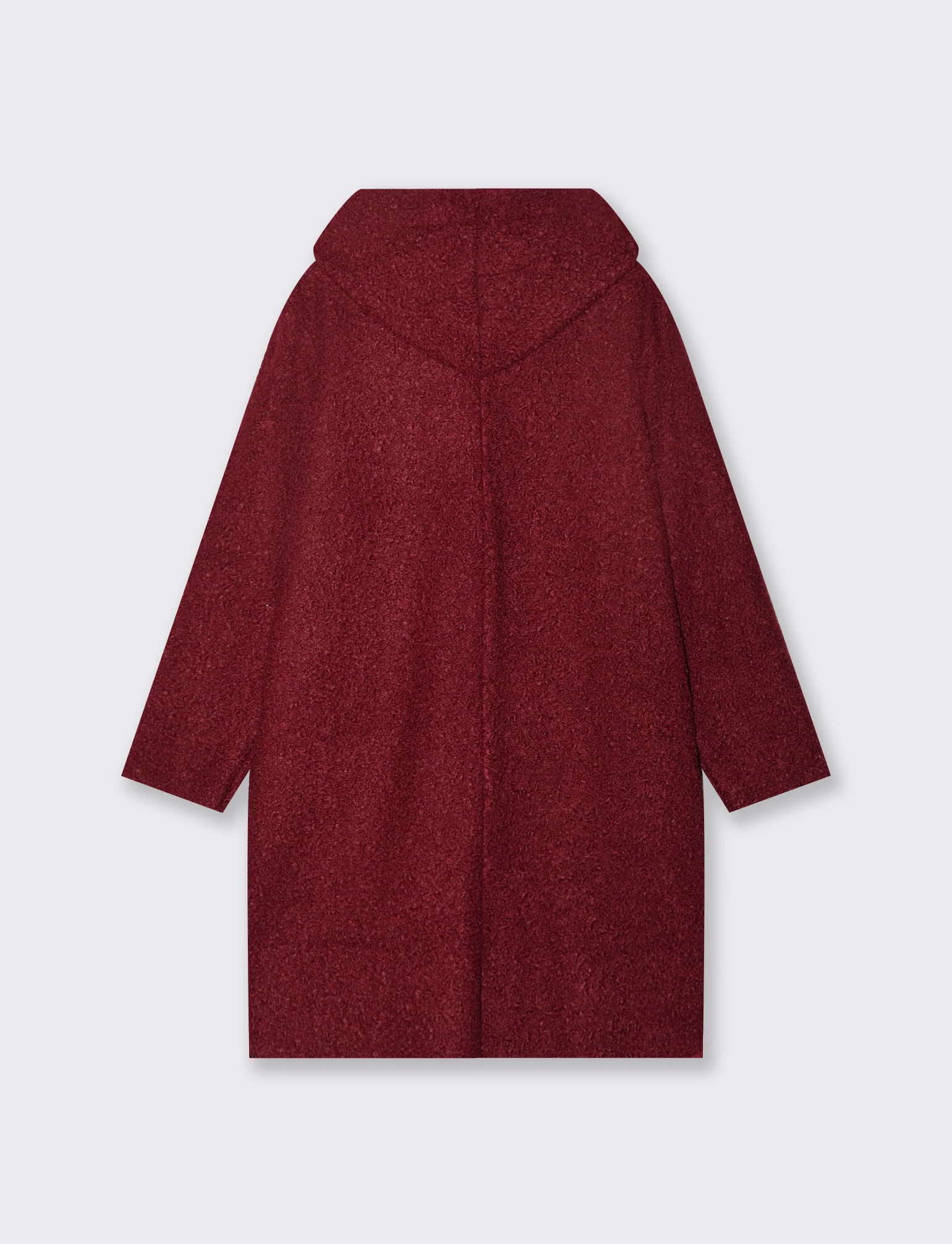 CAPPOTTO CON CAPPUCCIO - Bordeaux - Image 2