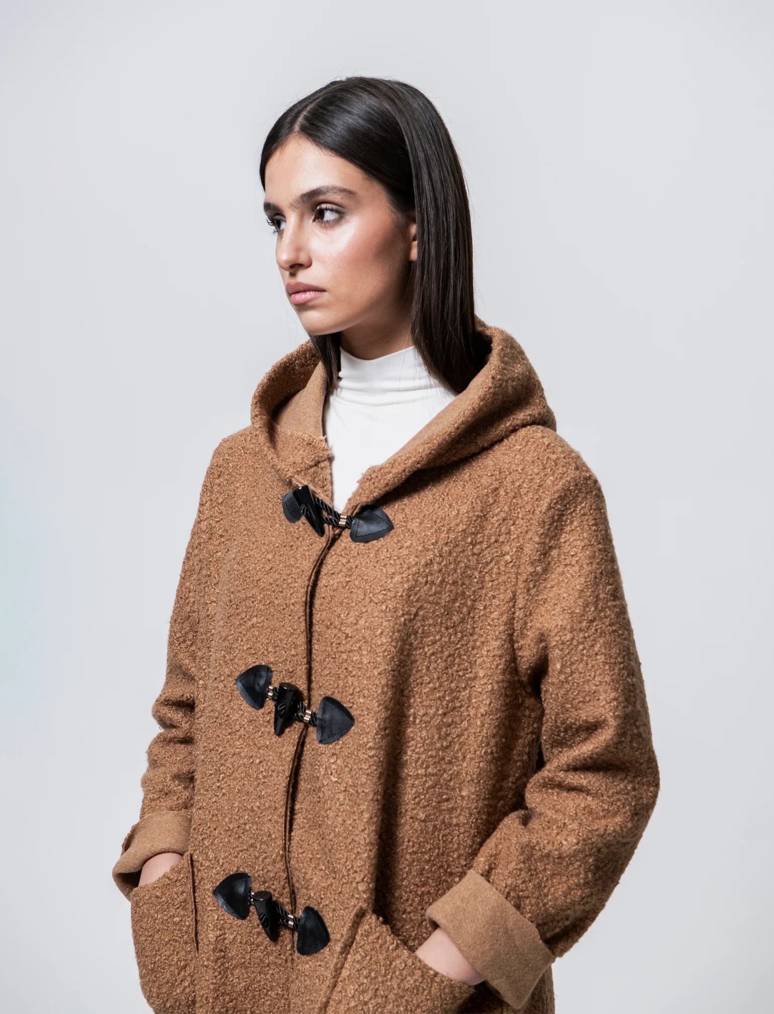CAPPOTTO CON CAPPUCCIO - Cammello - Image 4