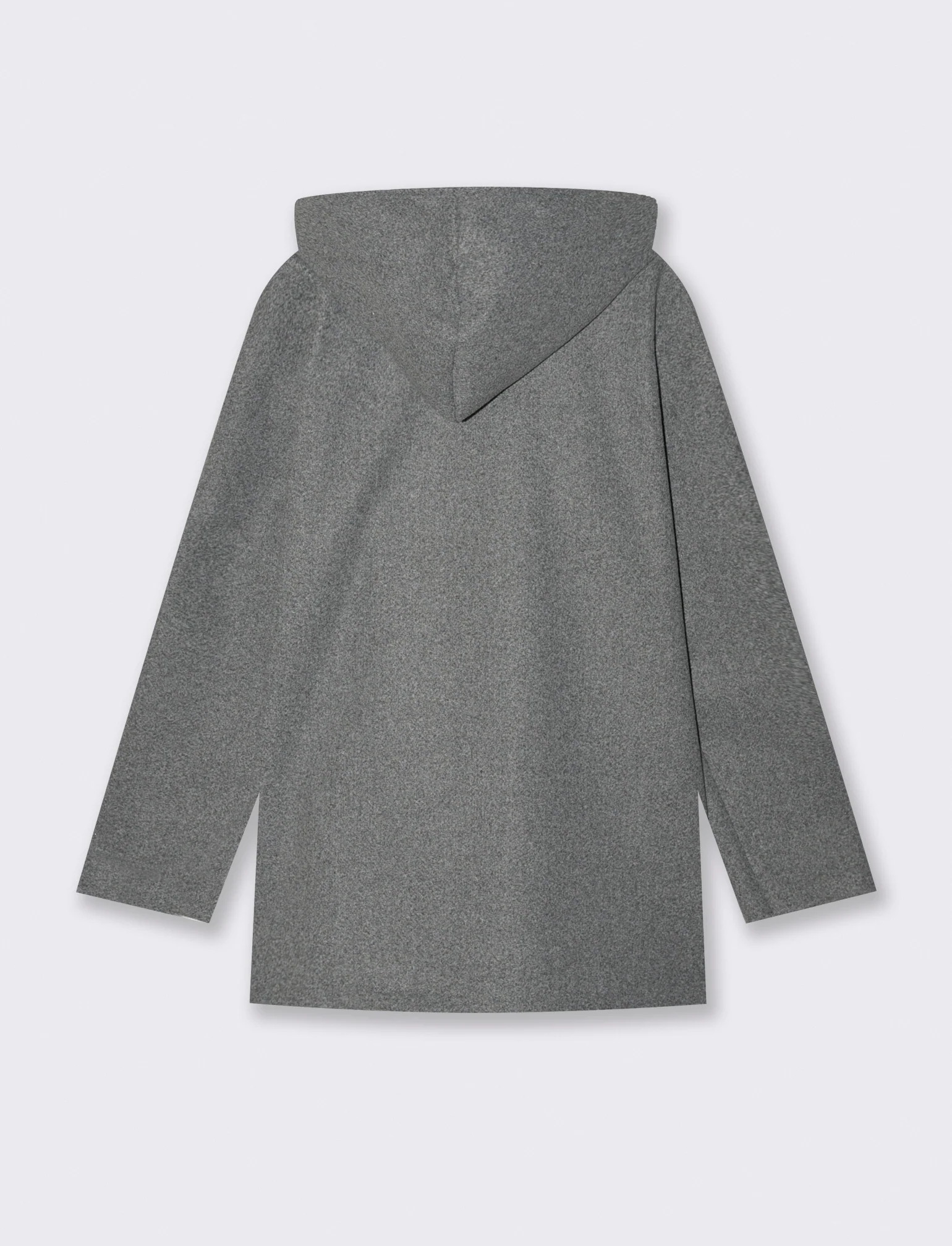 Cappotto con cappuccio - Grigio melange - Image 2