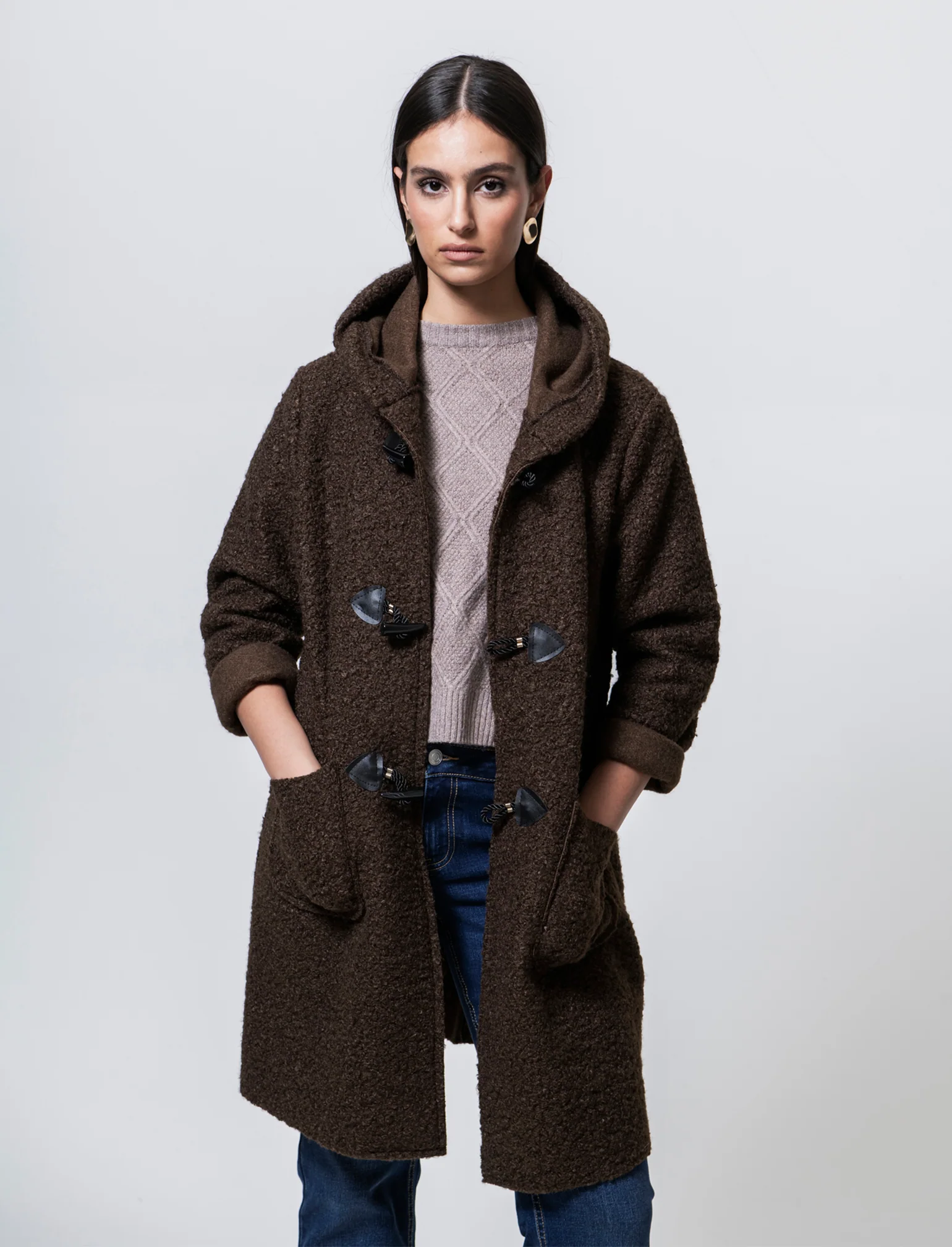 CAPPOTTO CON CAPPUCCIO - Moro - Image 3