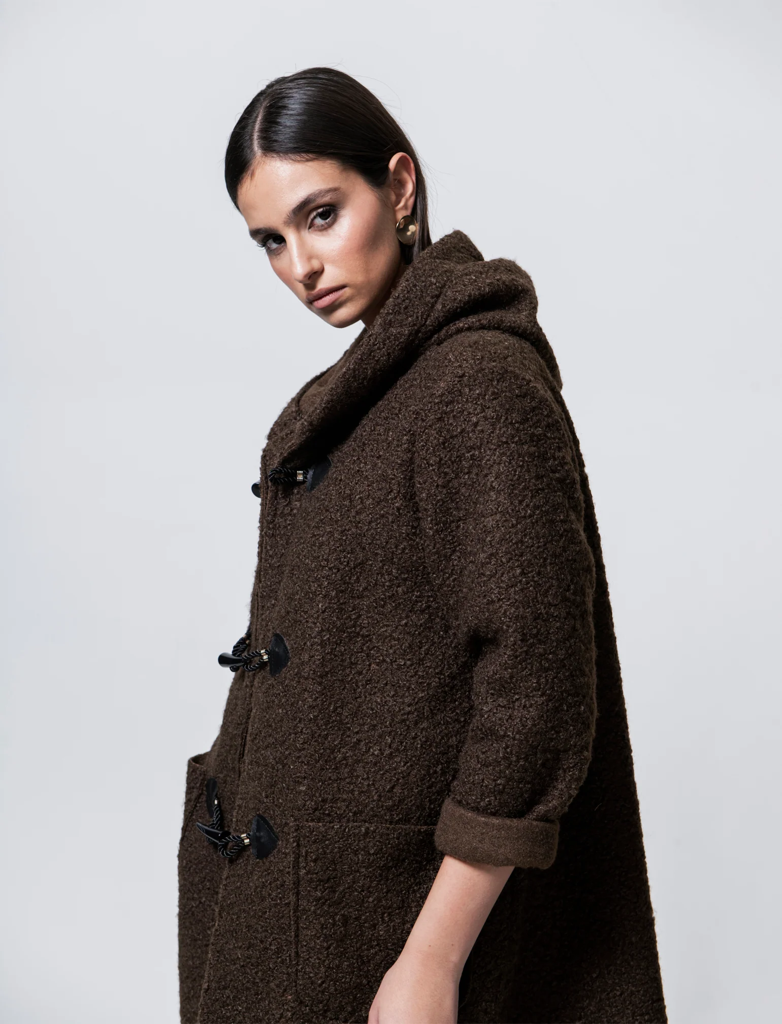 CAPPOTTO CON CAPPUCCIO - Moro - Image 4