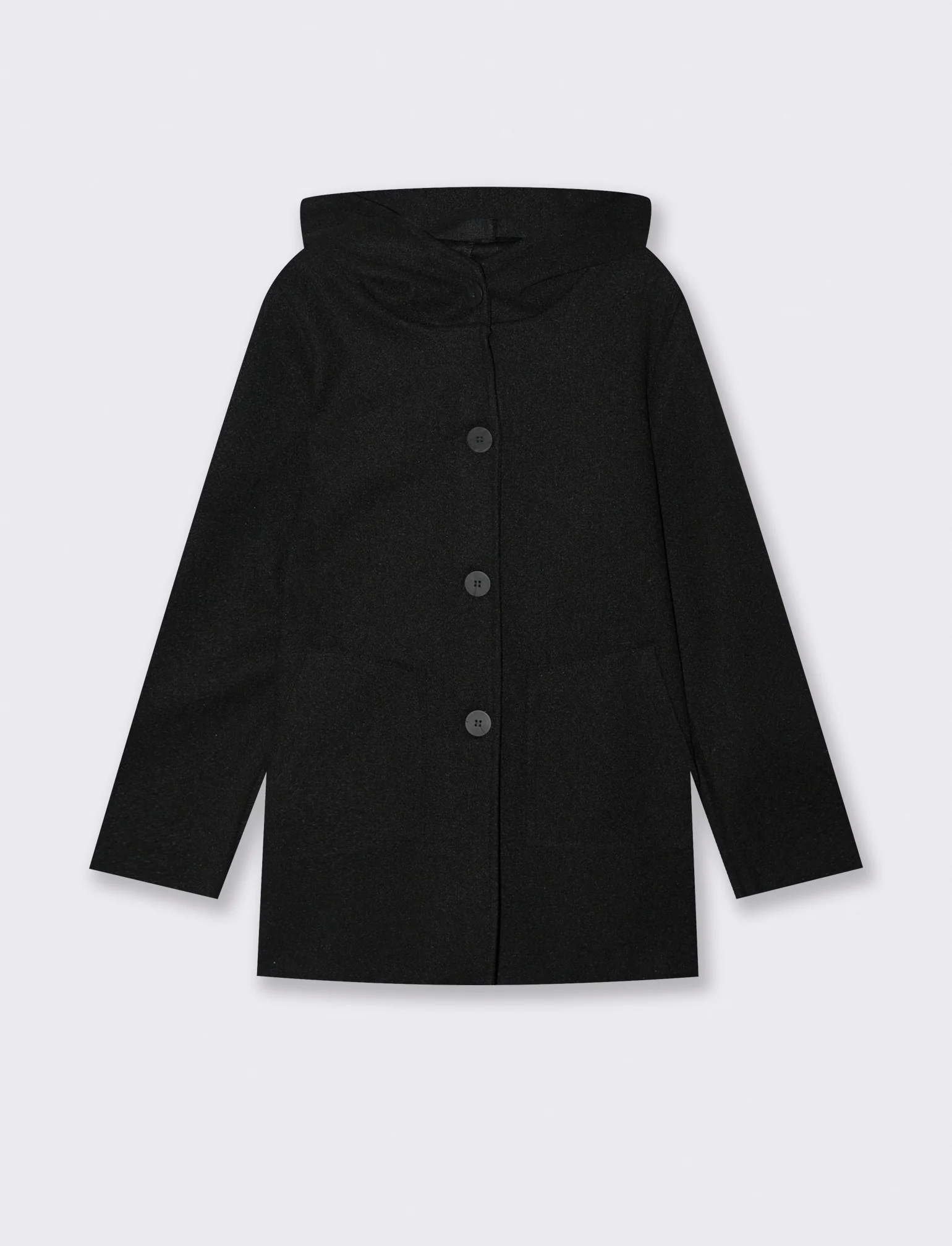 Cappotto con cappuccio - Nero